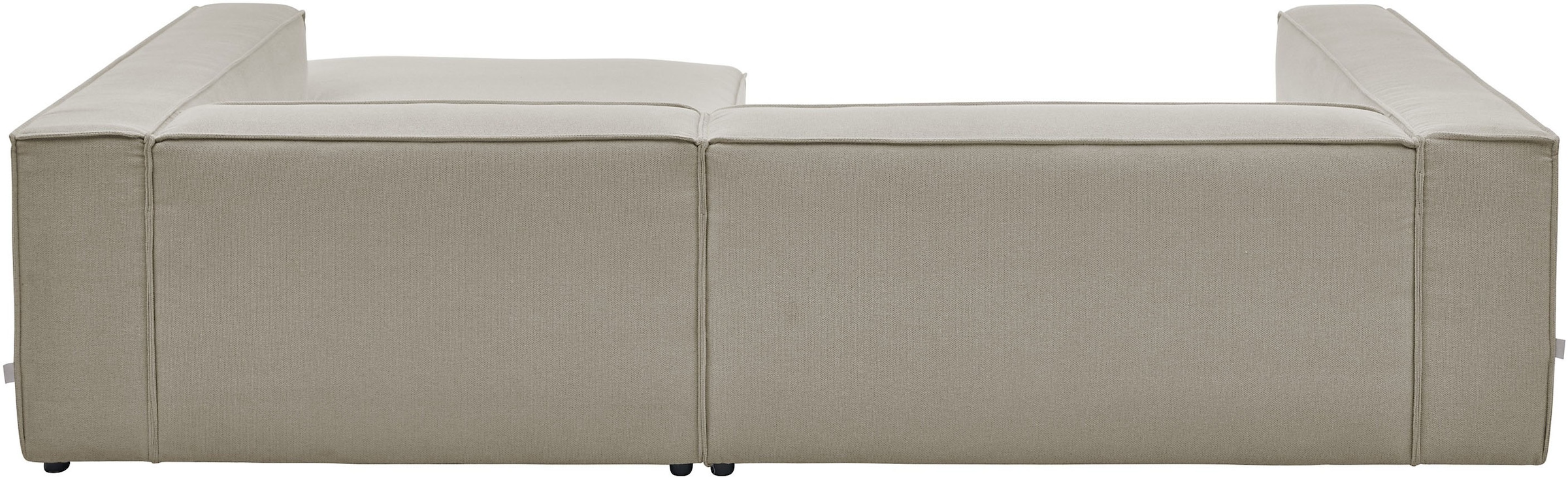 LeGer Home by Lena Gercke Ecksofa »PIARA XXL, Big-Sofa in Cord oder Leinenoptik, L-Form, mit Kedernaht«, wahlweise Ottomane rechts/links, schwarze Füße, extra tiefe Sitzfläche