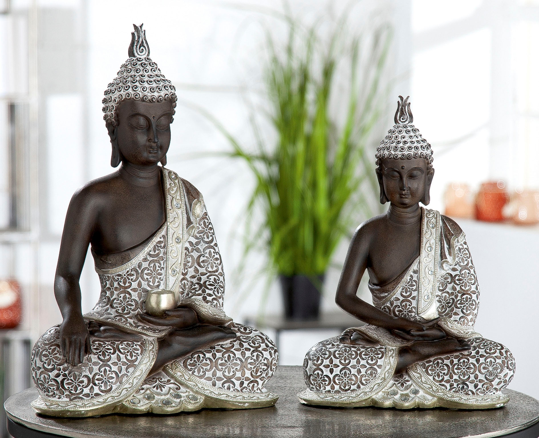 BAUR braun-weiß« Buddhafigur Mangala »Buddha | kaufen GILDE