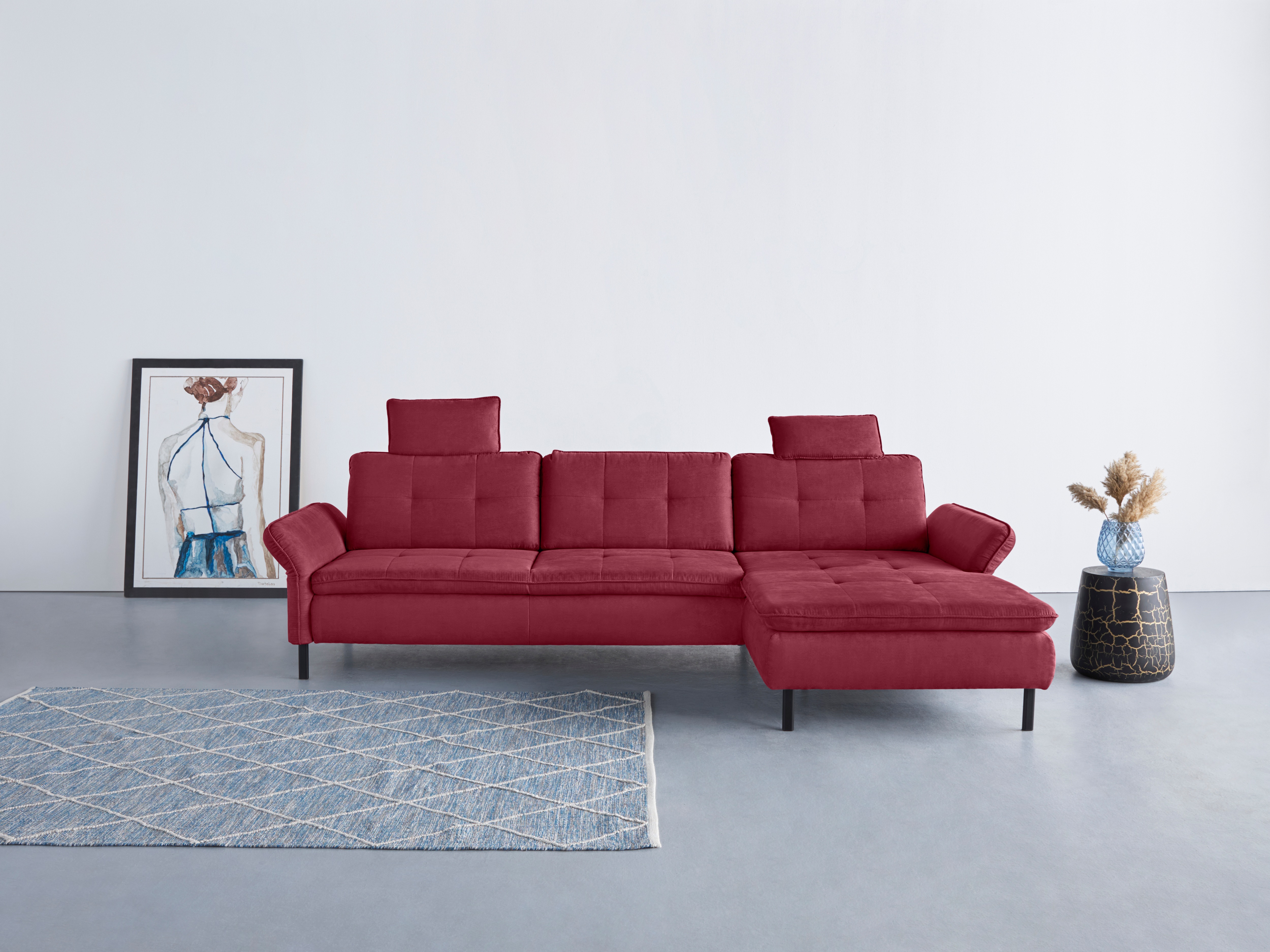 OTTO home Ecksofa "Birkholm L-Form" Armlehnverstellung, auch in Easy Clean Bezug - mit Wasser zu reinigen