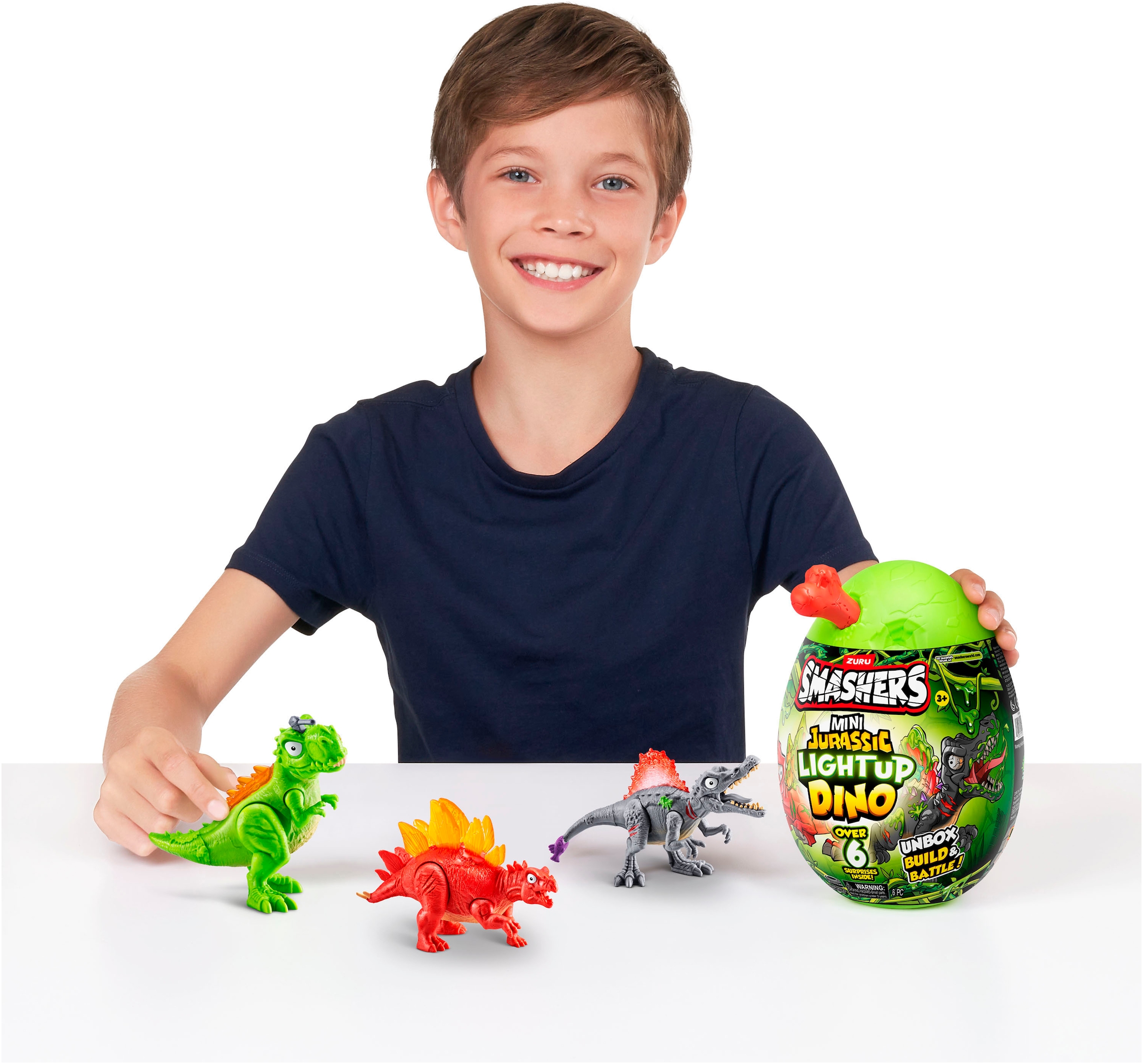 SMASHERS Spielfigur »Smashers, Jurassic Light Up Dino Ei Mini«, mit Funktion; Lieferung erfolgt sortiert (unterschiedliche Charaktere)