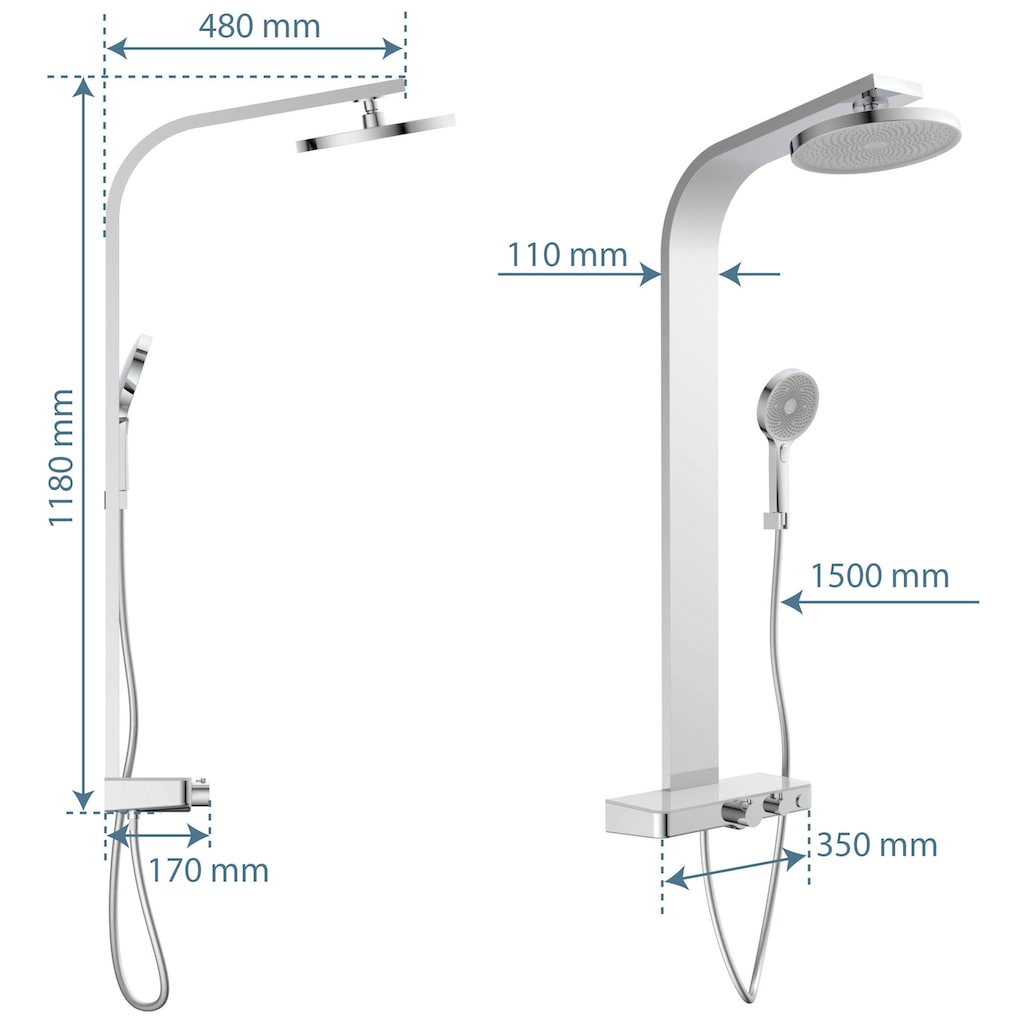 Schütte Duschsäule »SAMOA RAIN«, (in verschiedenen Ausführung erhältlich)