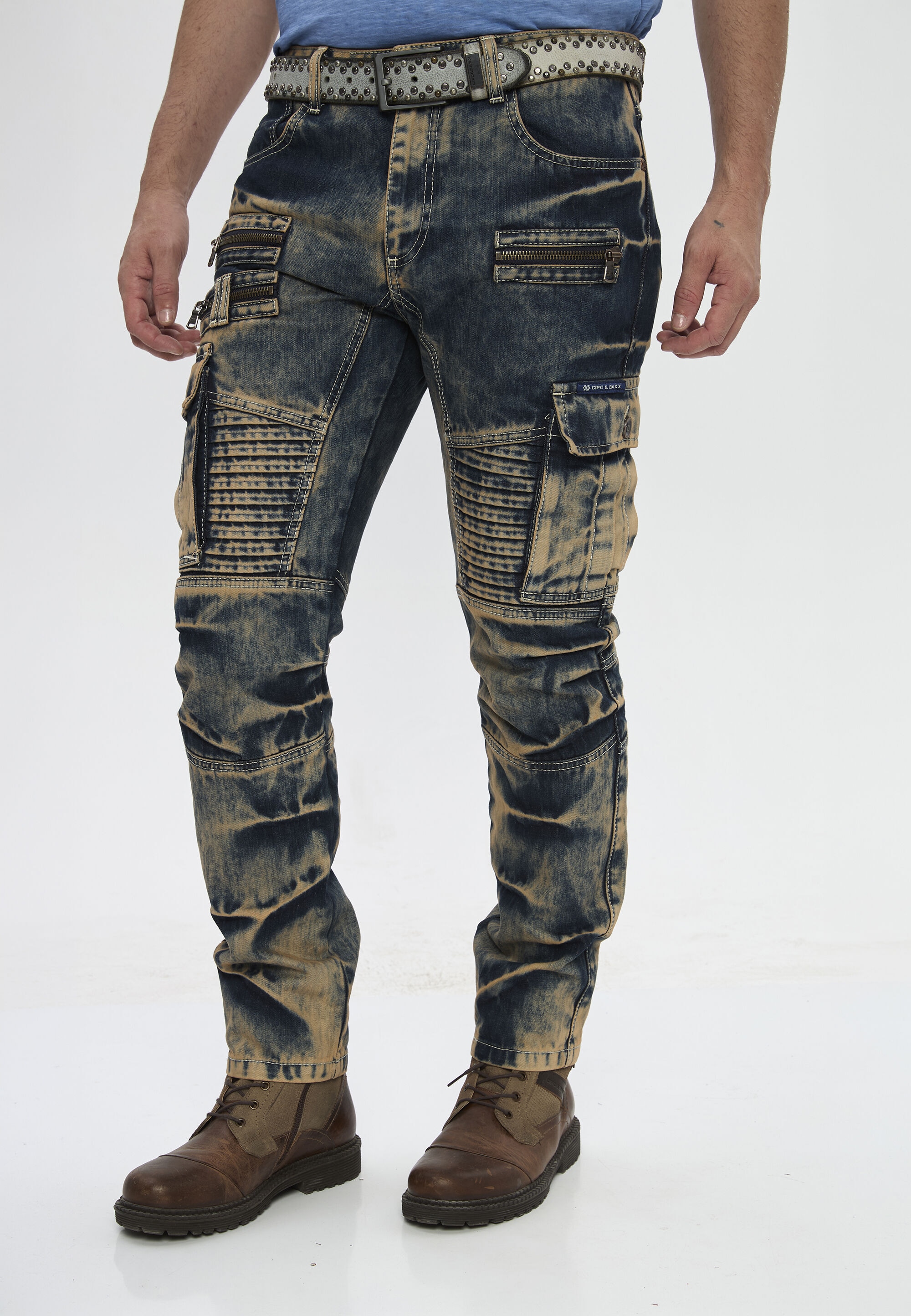 Cipo & Baxx Cargojeans »CD918« im Cargo-Style