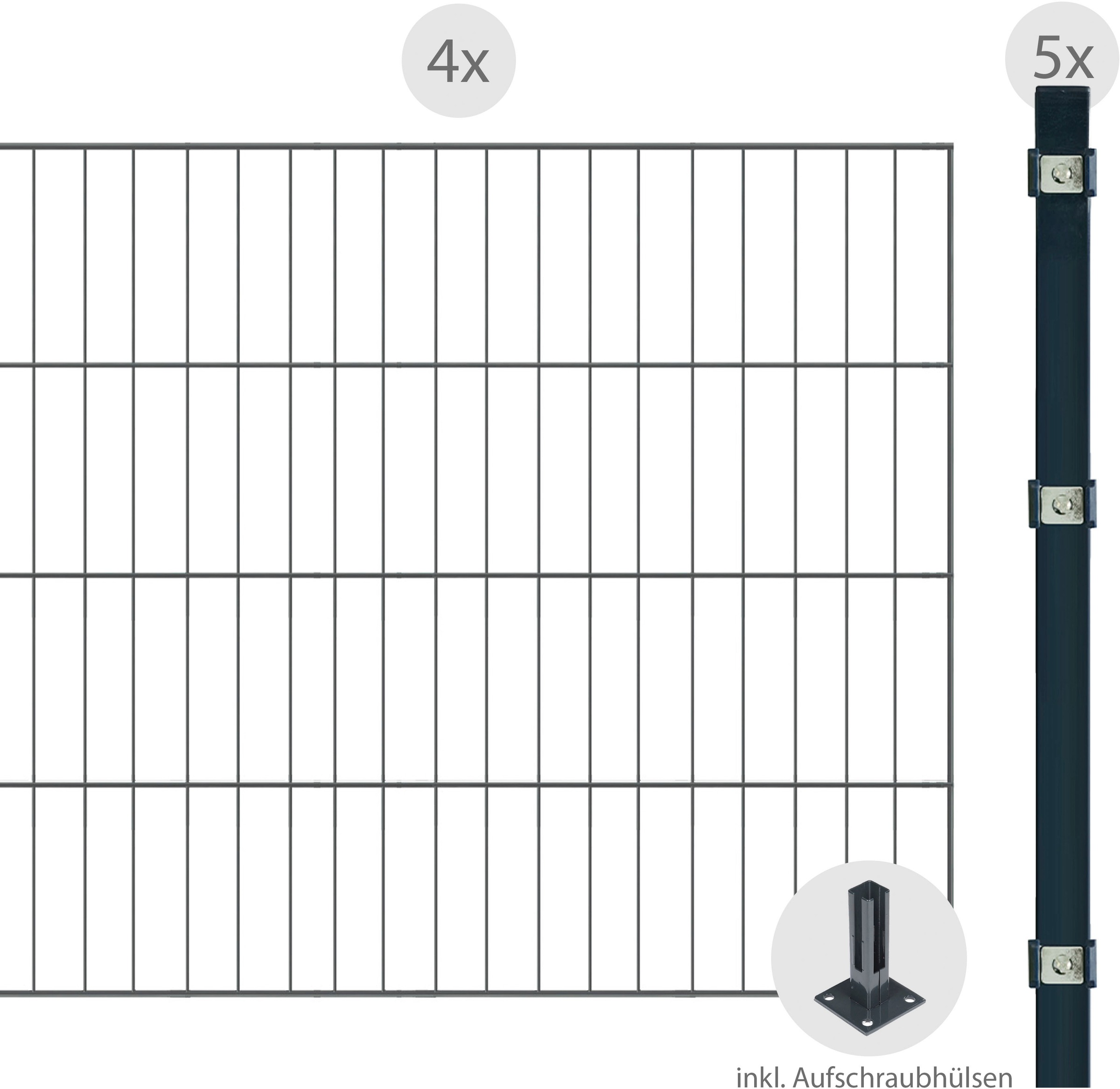 Arvotec Einstabmattenzaun "ESSENTIAL 80 zum Aufschrauben", Zaunhöhe 80 cm, günstig online kaufen
