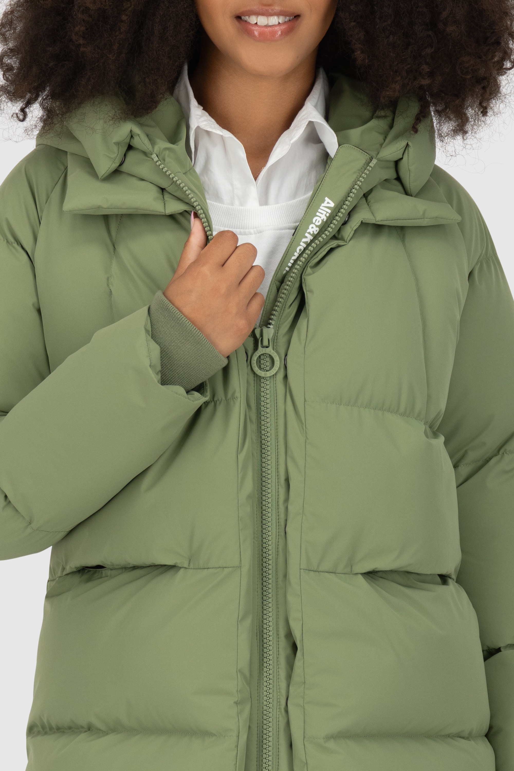 Alife & Kickin Winterjacke »Damen LykkeAK A«, mit Kapuze, Moderne gefütterte Jacke mit großer gefütterter Kapuze