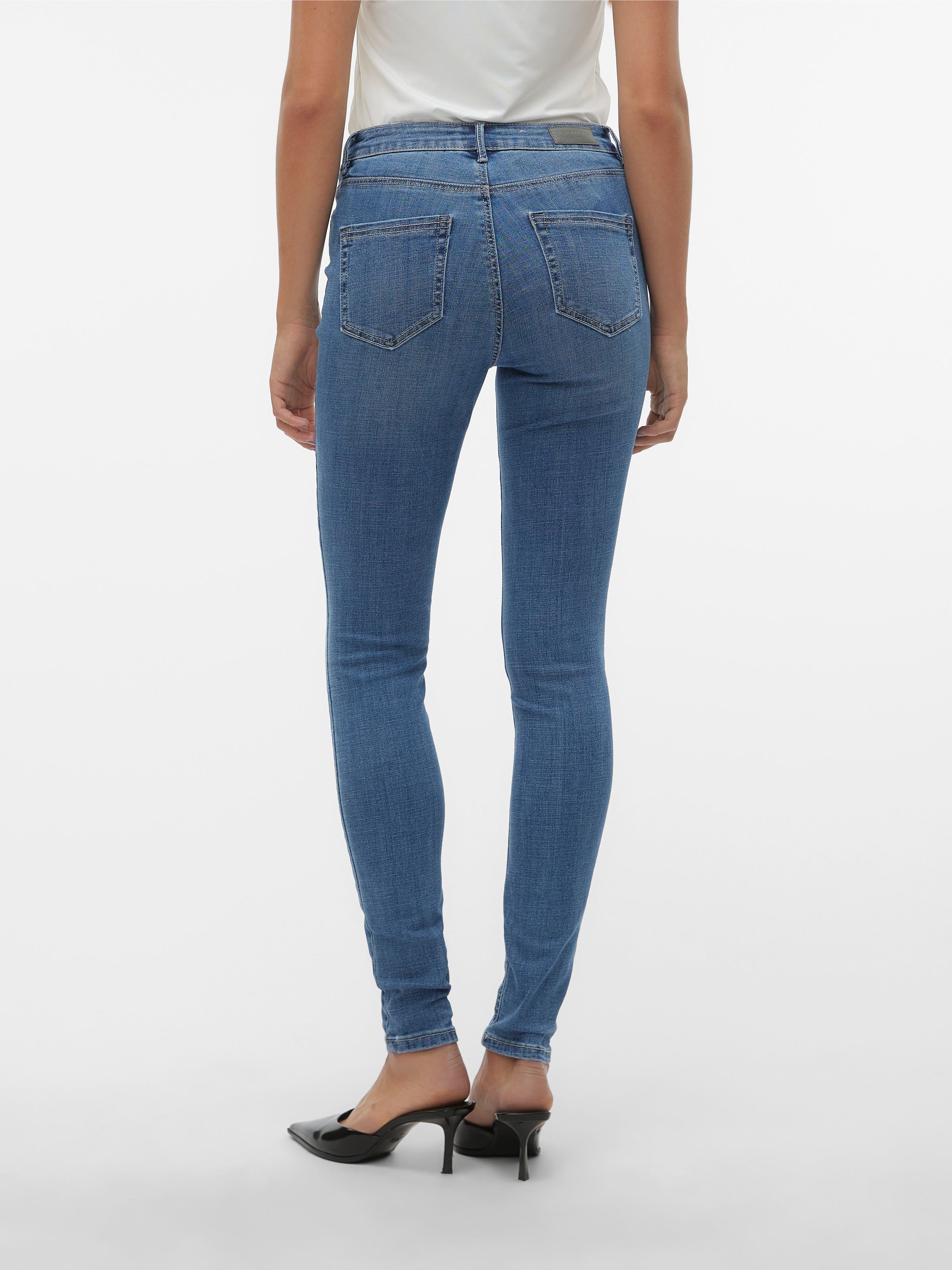 Vero Moda Skinny-fit-Jeans "VMFLASH MR SKINNY JEANS LI347 NOOS" Baumwollmis günstig online kaufen
