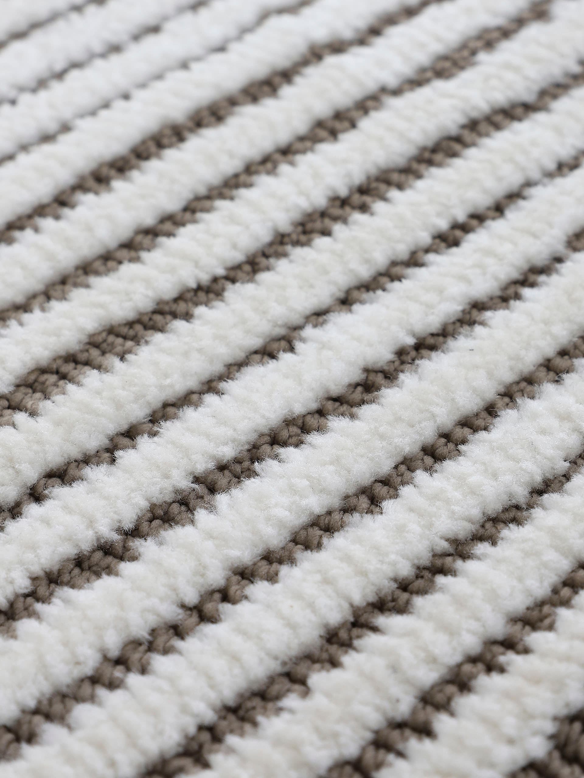 carpetfine Teppich »Holly 5«, rechteckig, 12 mm Höhe, gestreift, Hoch-Tief Struktur, Wohnzimmer