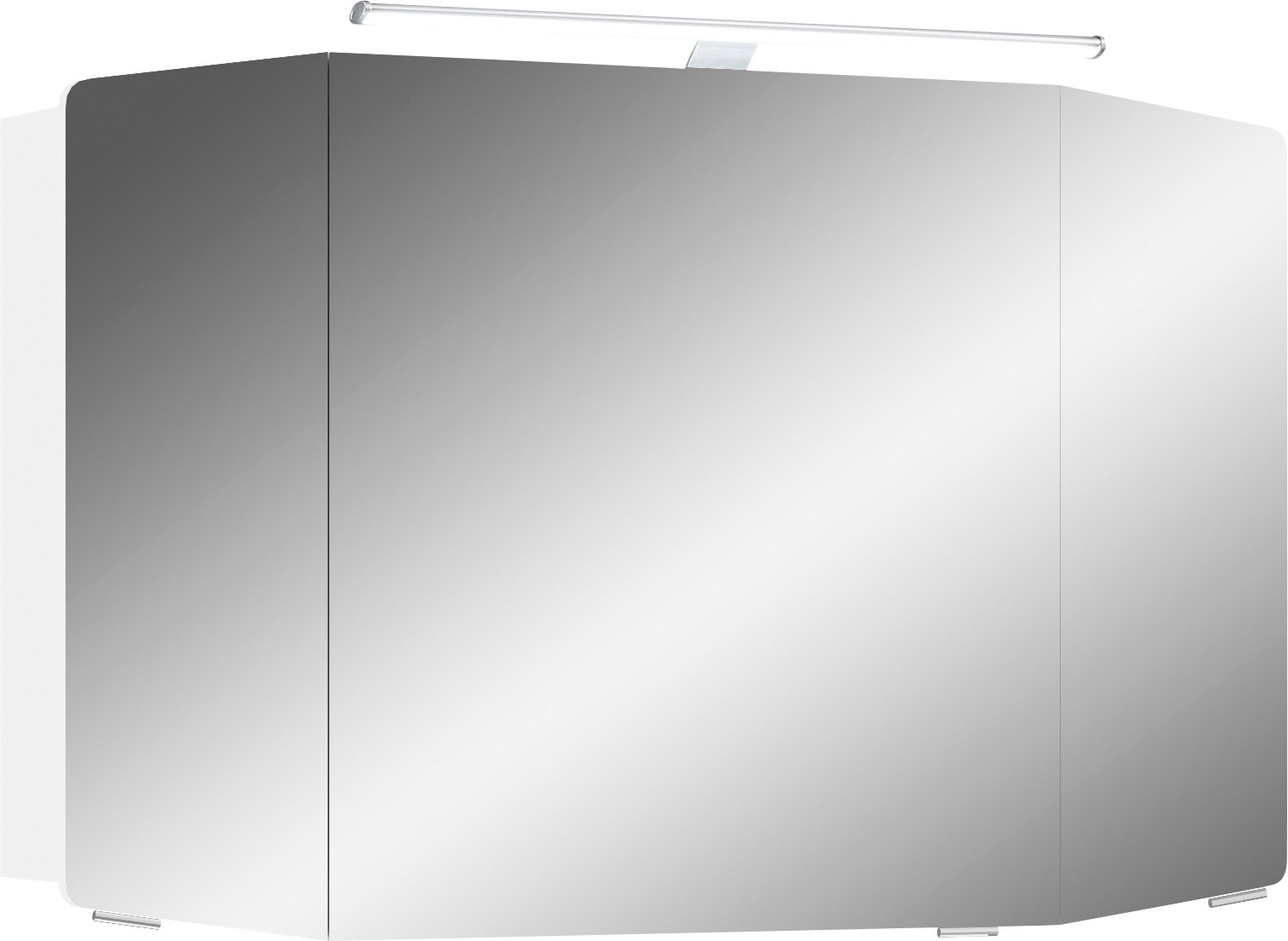 Saphir Badmöbel-Set »Cassca Sprint 3-teilig Mineralmarmor-Waschtisch mit LED-Spiegelschrank«, (4 St.), mit Unterschrank, 4 Türen, 3 Schubladen, inkl. Türdämpfer