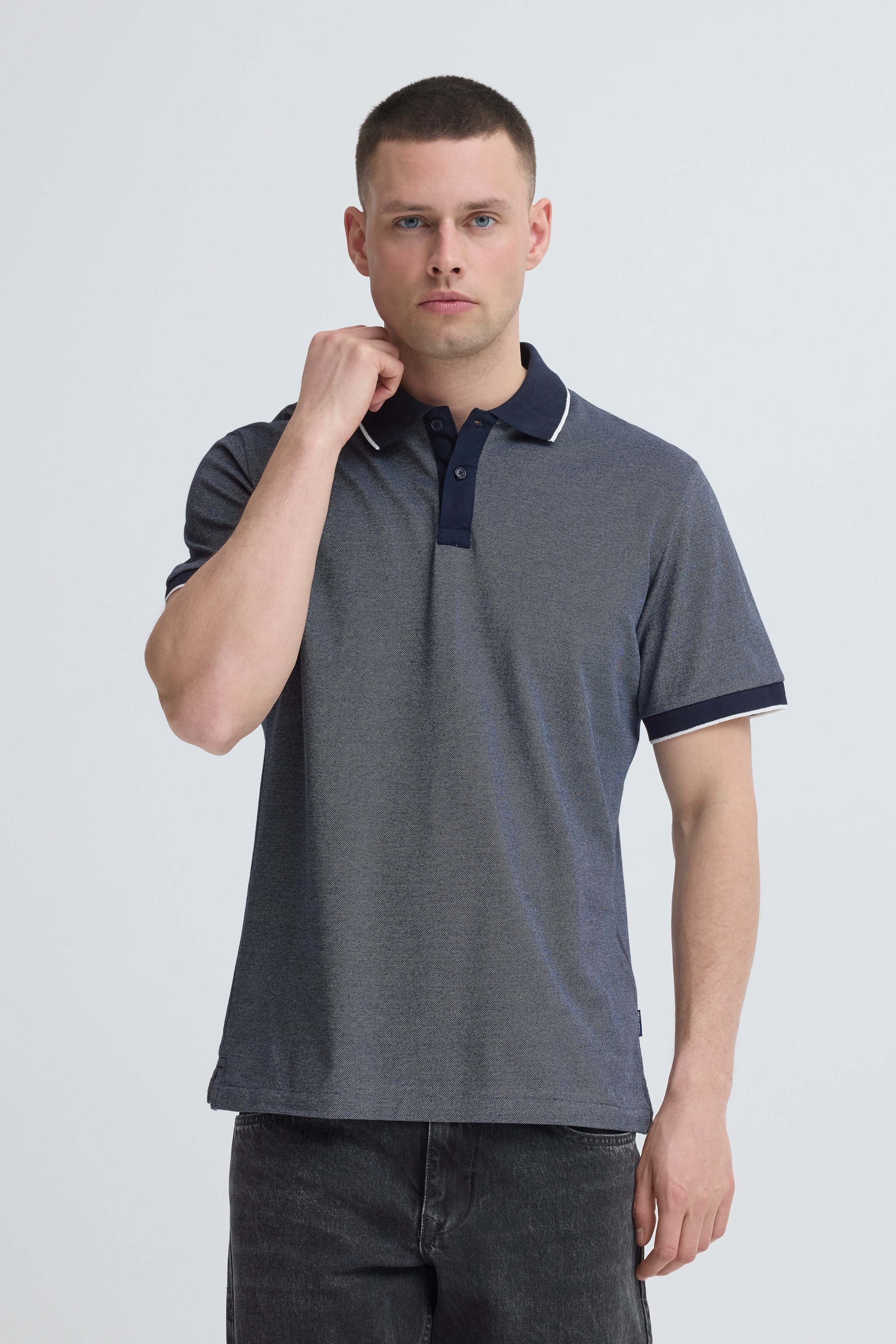 Poloshirt BLEND "BHGILBERT POLO S/S", Damen, Gr. L, salute, Jersey, Obermaterial: 78% Baumwolle, 22% Polyester, unifarben, regular fit normal, Rundhals, Bündchen, Shirts