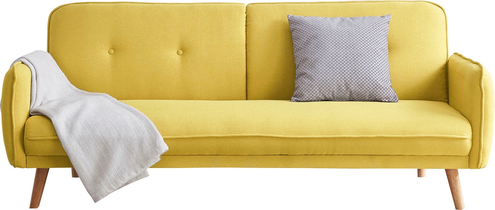 SalesFever Schlafsofa "Komfortables Linköping Schlafsofa", mit Knopfheftung günstig online kaufen