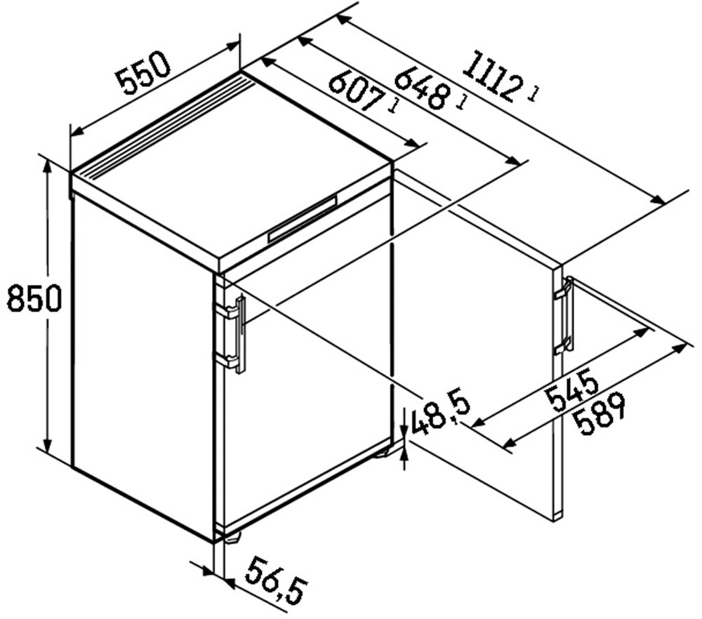 Liebherr Gefrierschrank Pure »Fdgd 1404_997224551« 85 cm hoch 55 cm breit