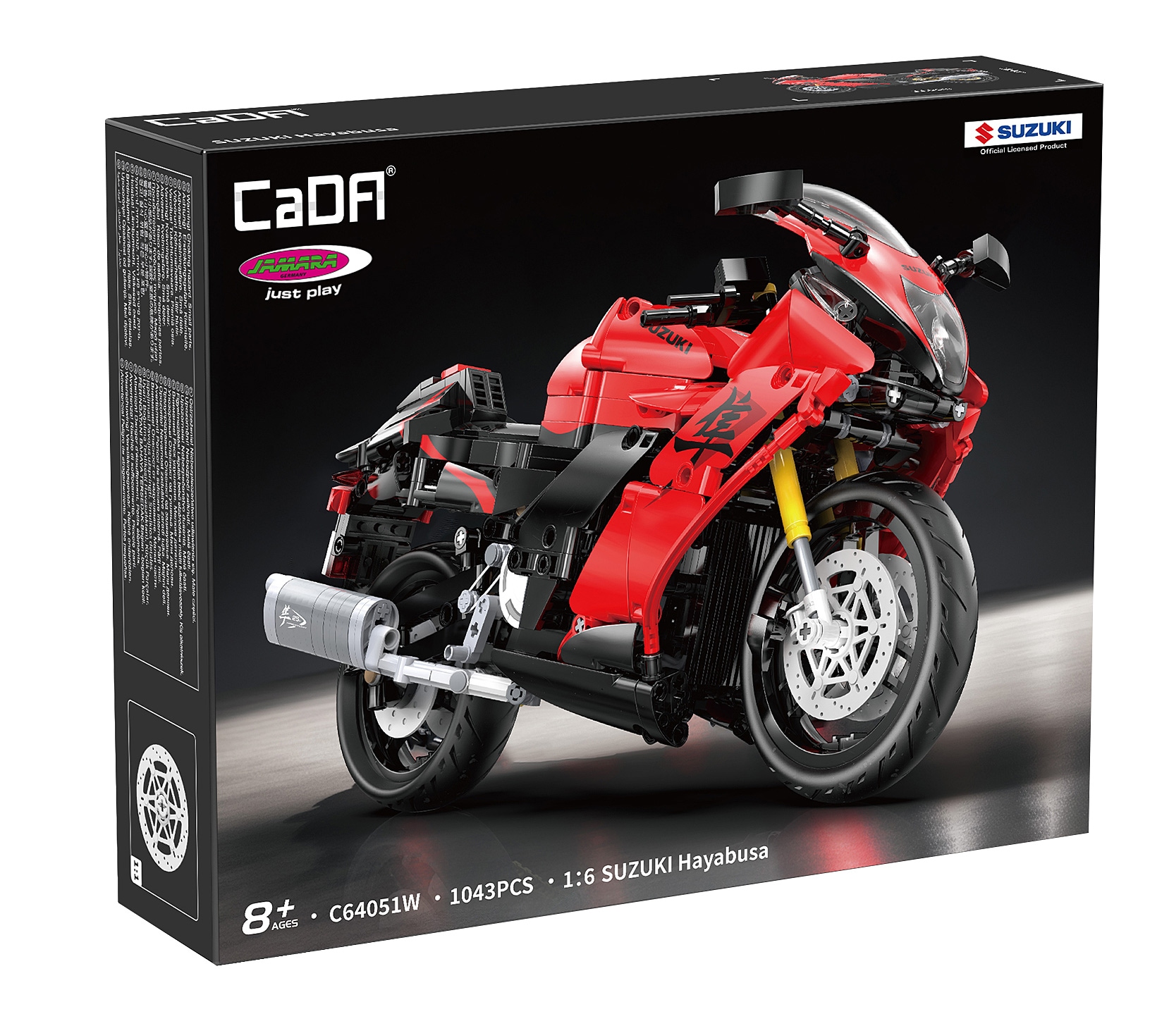 Jamara Konstruktions-Spielset »CaDA, Brick, Suzuki Hayabusa rot (402911)« im Maßstab 1:6