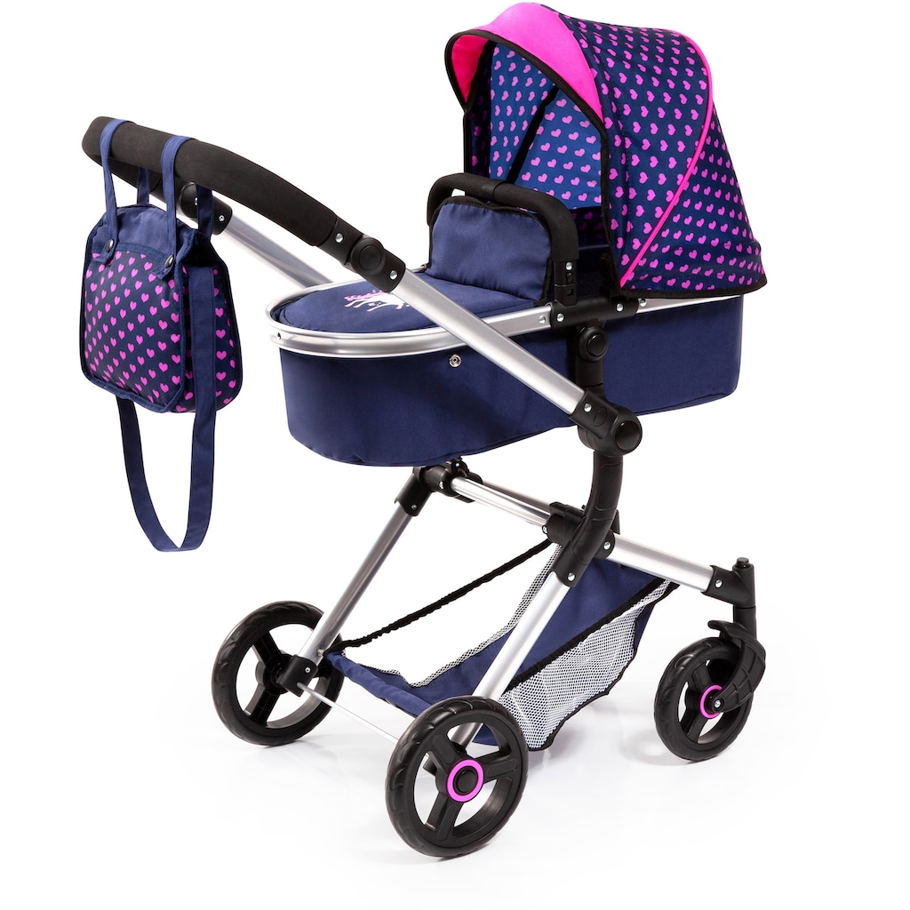 Bayer Kombi-Puppenwagen »Vario, Blau/Pink«