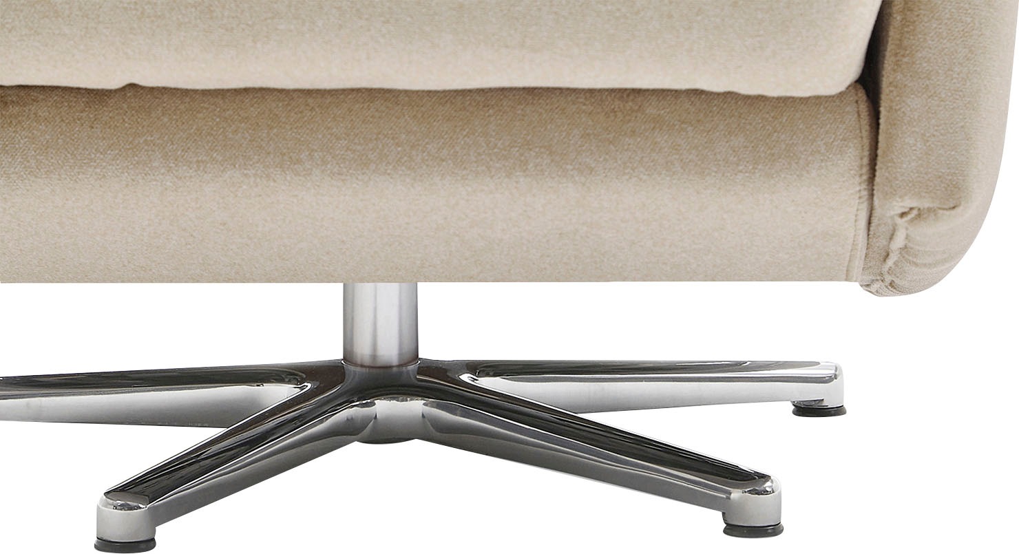 CALIZZA INTERIORS Drehsessel »Lari«, wahlweise mit einsteckbarer Kopfstütze