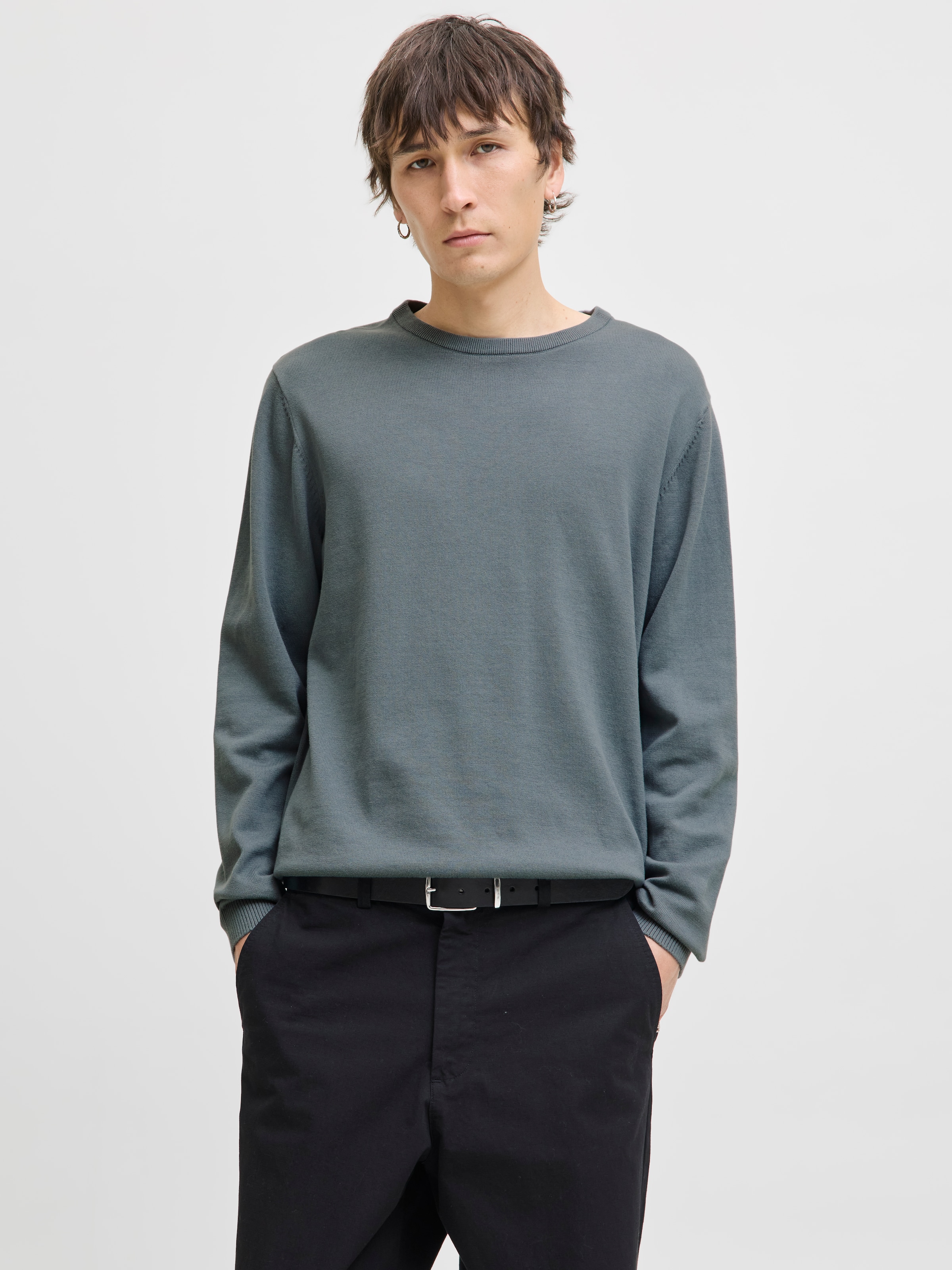 Jack & Jones Rundhalspullover "JJEBASIC KNIT CREW NECK NOOS" günstig online kaufen
