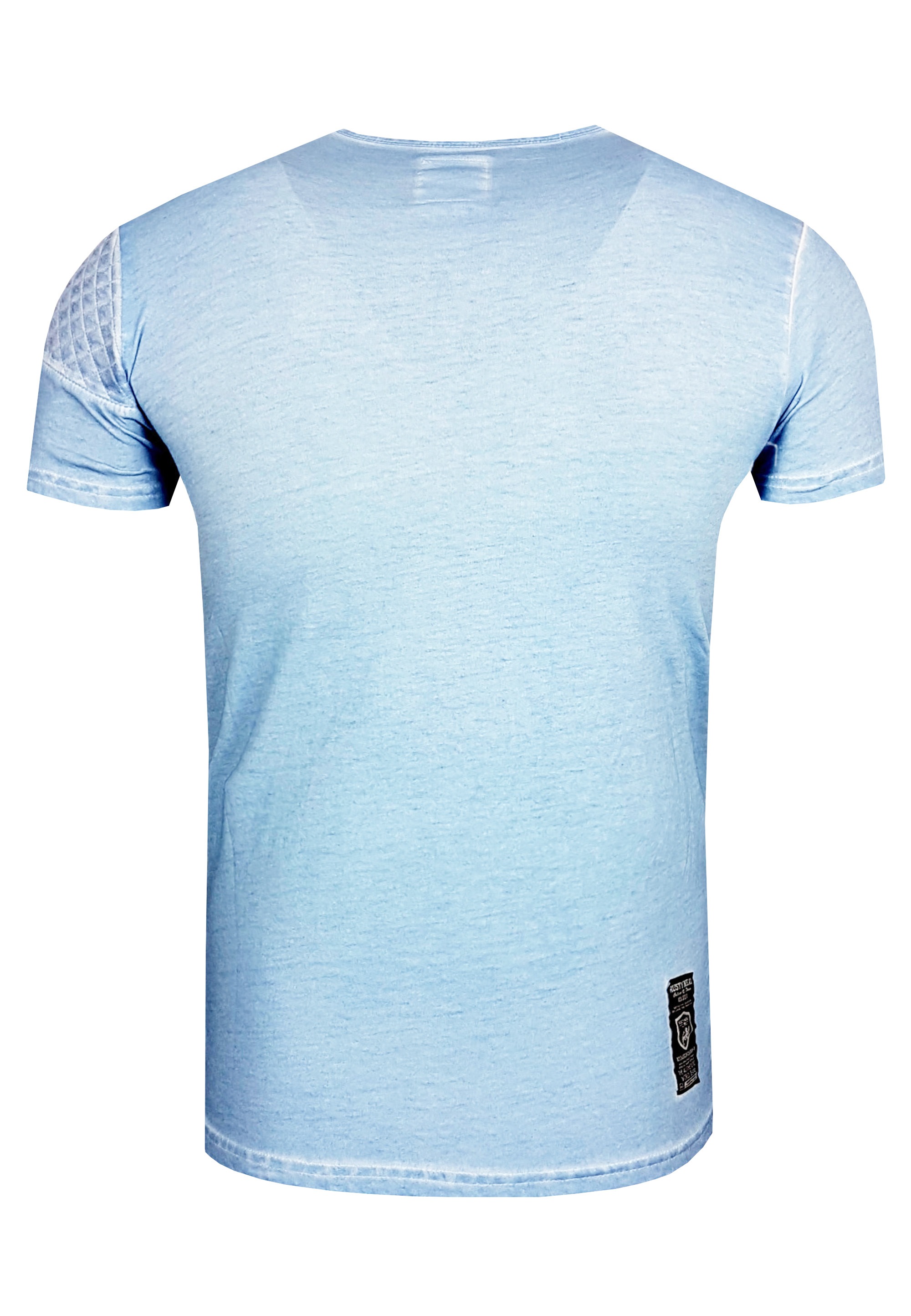Rusty Neal T-Shirt, mit schicker Knopfleiste