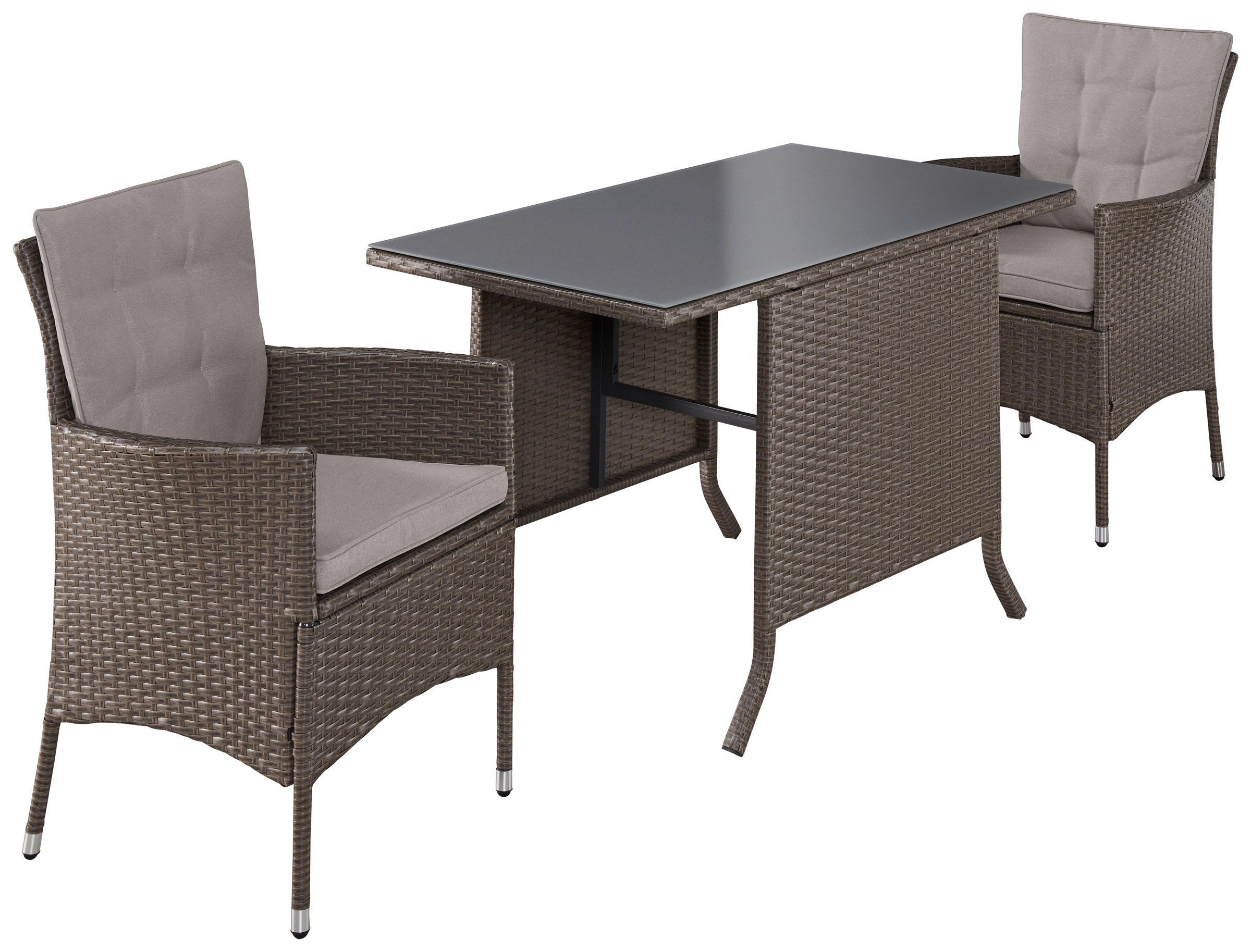 KONIFERA Garten-Essgruppe "Balkonset "Mailand"", (Set, 7 tlg., 2x Sessel, 1 günstig online kaufen