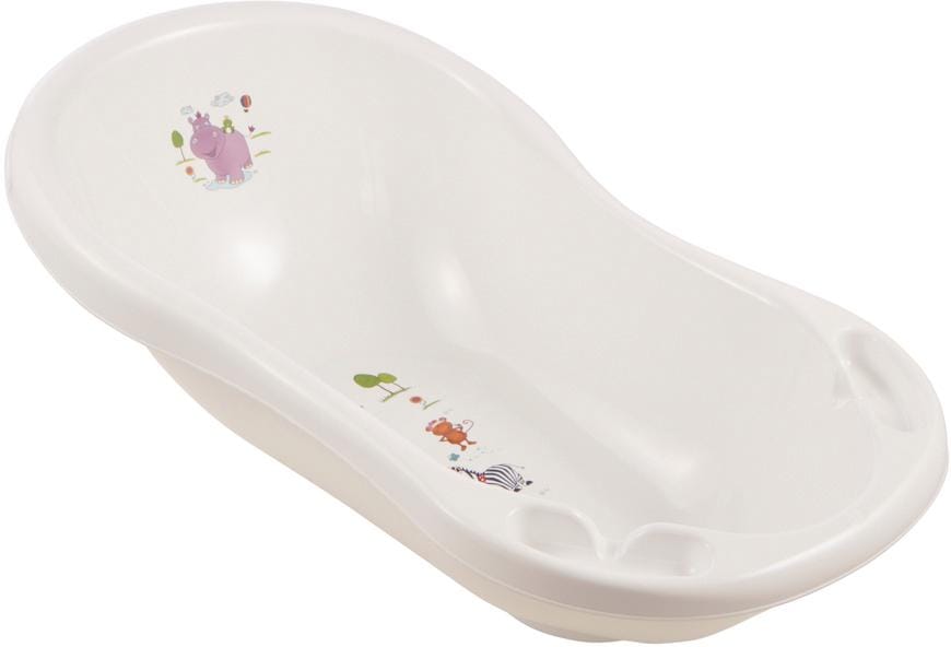 Babybadewanne »Maria - Hippo, weiß«, mit Stöpsel, Made in Europe