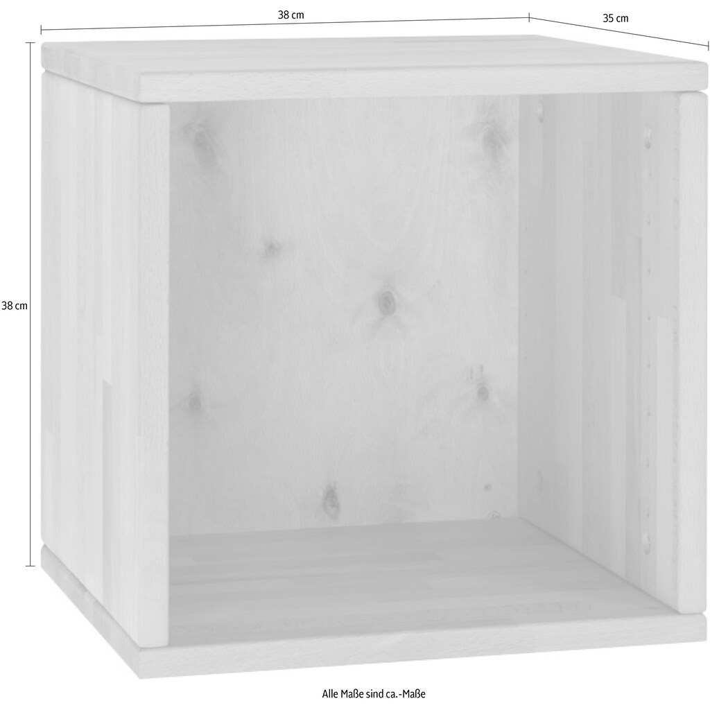 Wohnglücklich by Infantil Regalwürfel »Würfelsystem Marco 35«, Aufbewahrungsregal, Raumteiler Tiefe 35 cm, Massivholz