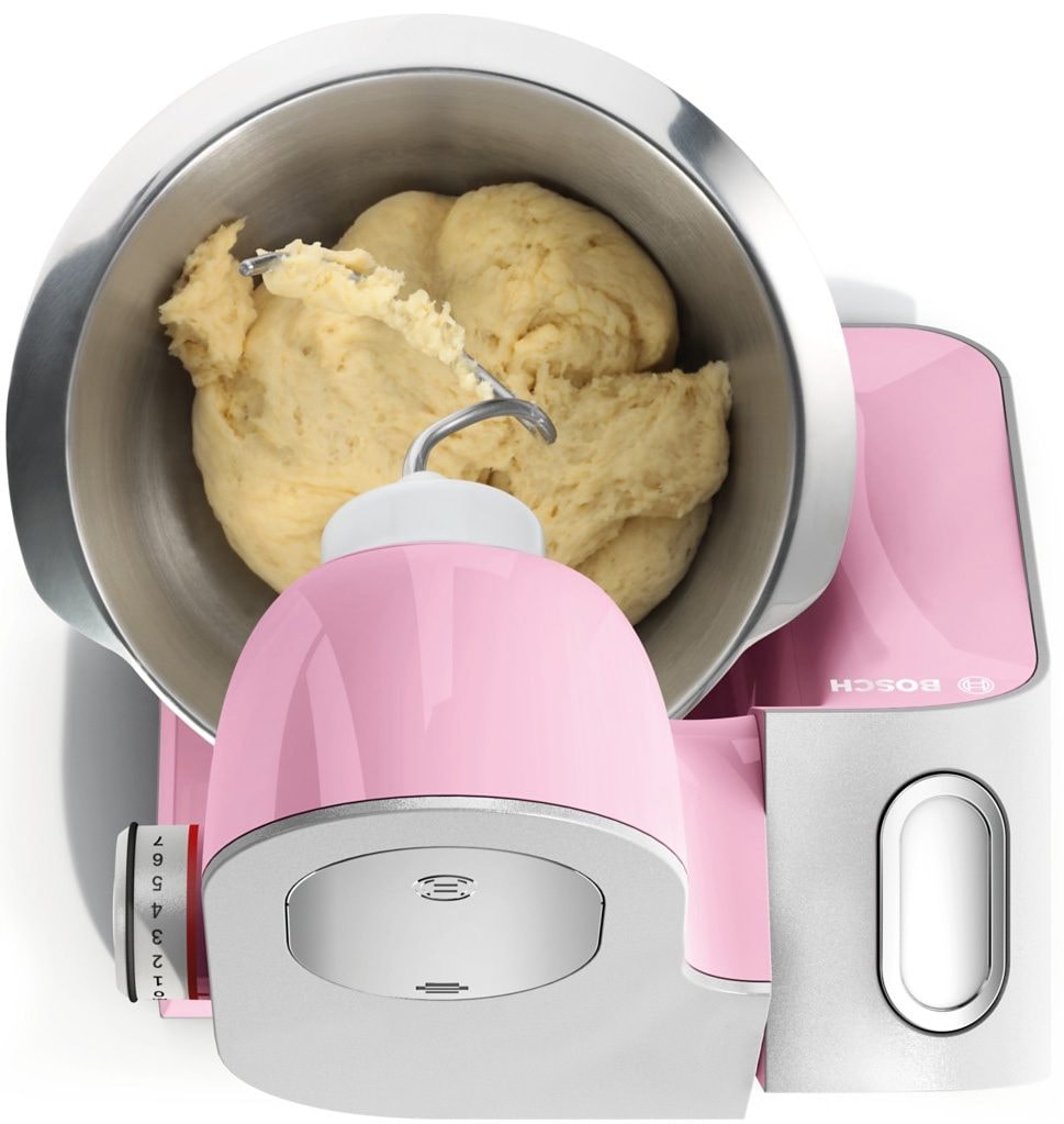 BOSCH Küchenmaschine »CreationLine MUM58K20«, inkl. 1,25 L Mixer, Durchlaufschnitzler, 3 Scheiben und Patisserie-Set