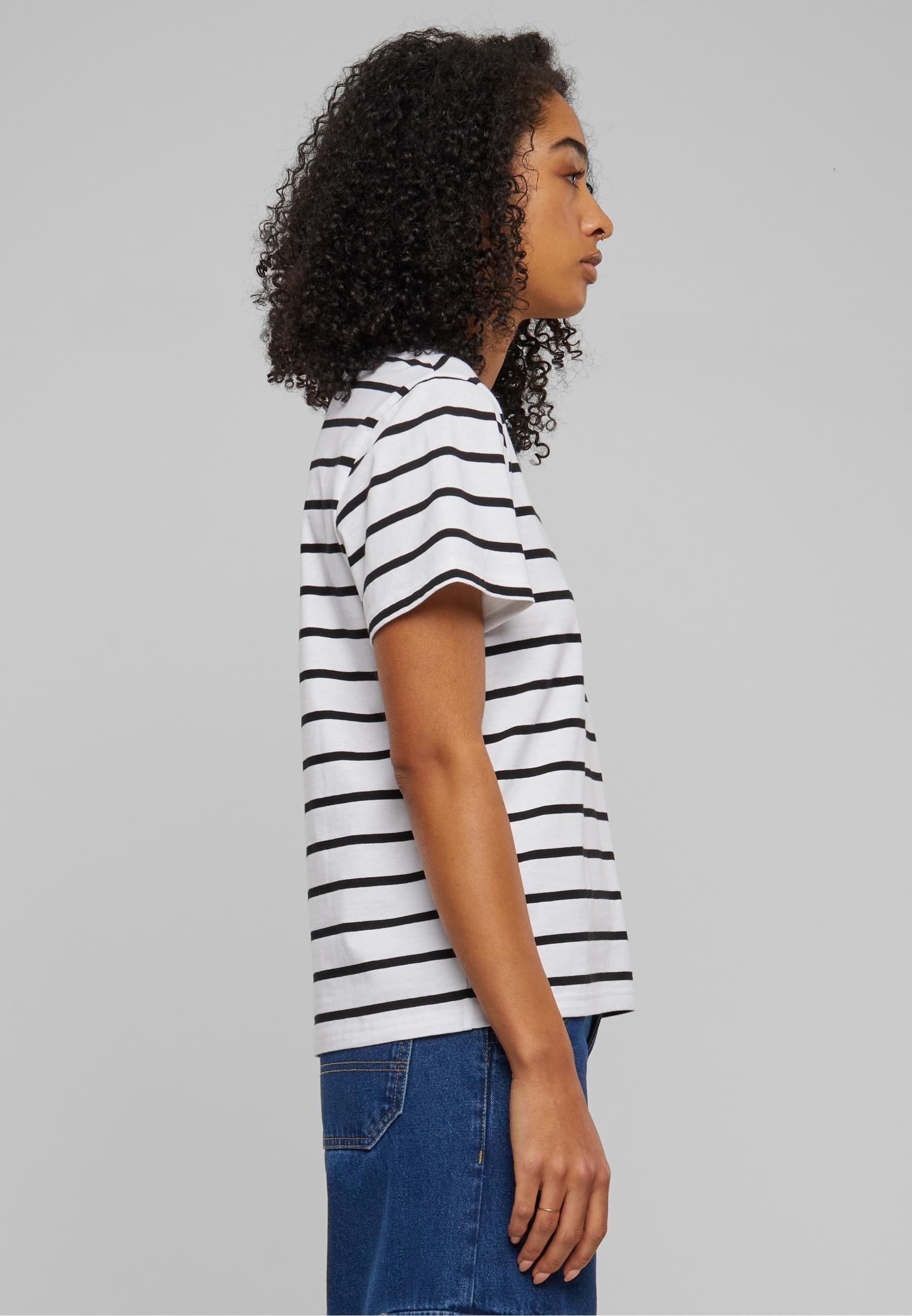 URBAN CLASSICS T-Shirt »Urban Classics Damen Ladies Striped Boxy Tee«, (1 tlg.)