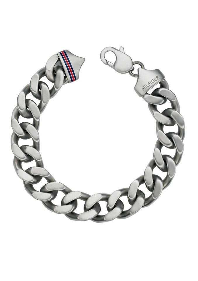 Tommy Hilfiger Armband »Schmuck Edelstahl Armschmuck Panzerkette«, mit Emaille