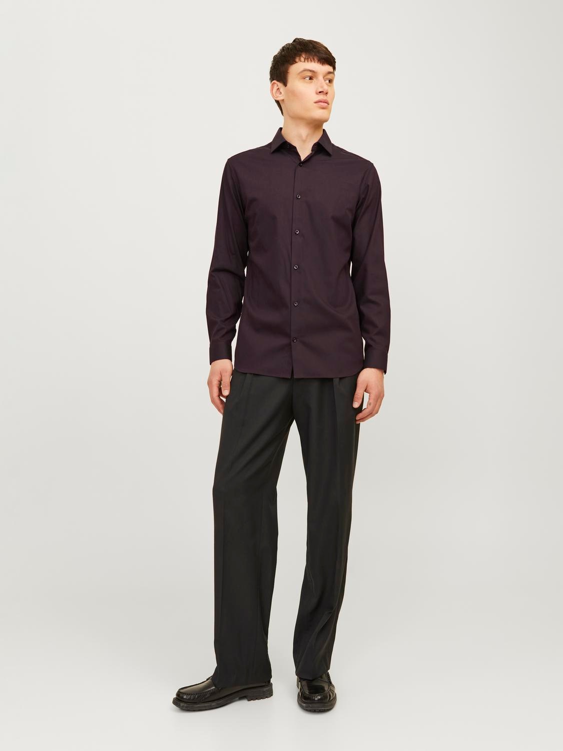 Jack & Jones Langarmhemd »JPRBLAPARKER Slim Fit Hemd, atmungsaktiv, ideal für den Alltag«, unifarben, modisch, slim fit, Baumwolle, Hemdkragen