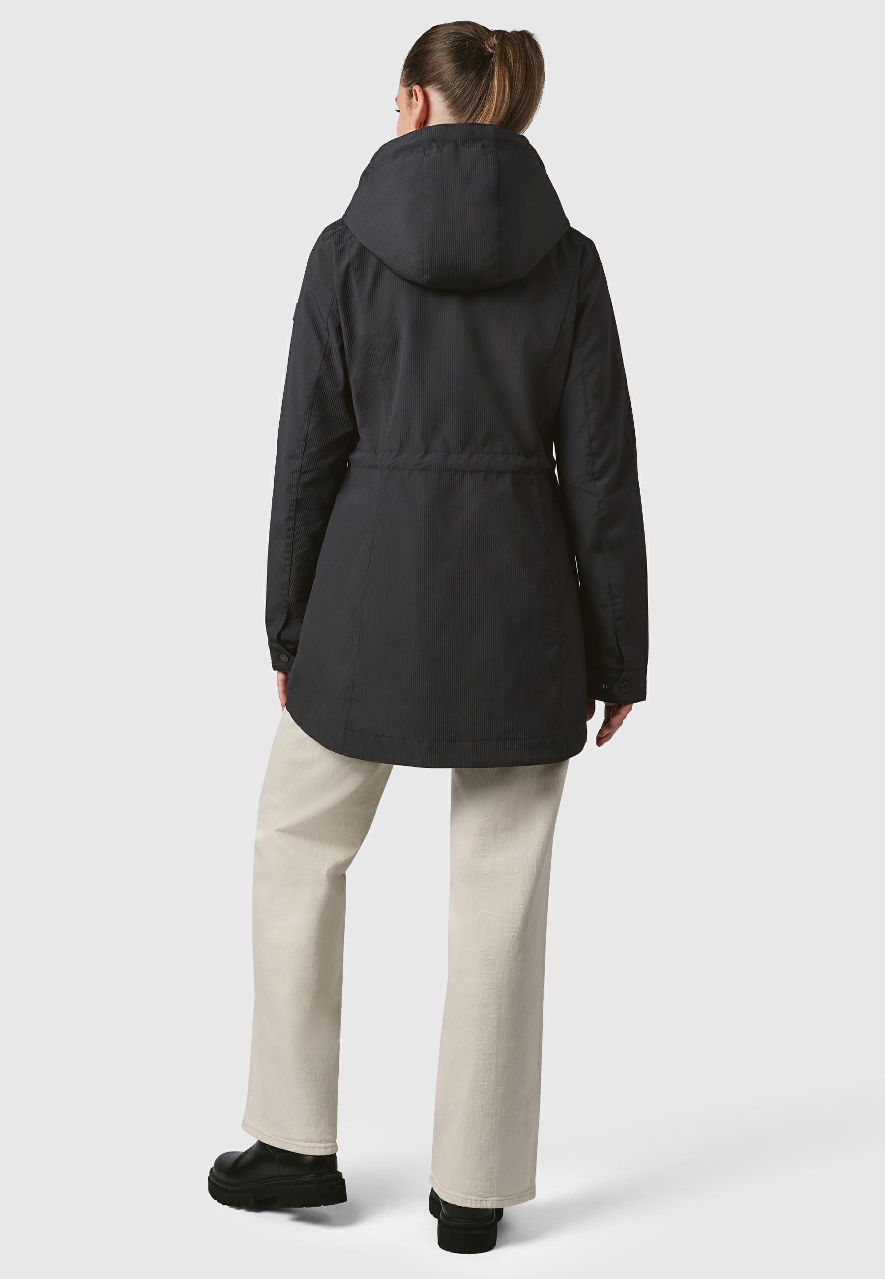 Ragwear Kurzmantel »Dakkota B«, Übergangsjacke wasserdicht mit feiner Rillenstruktur
