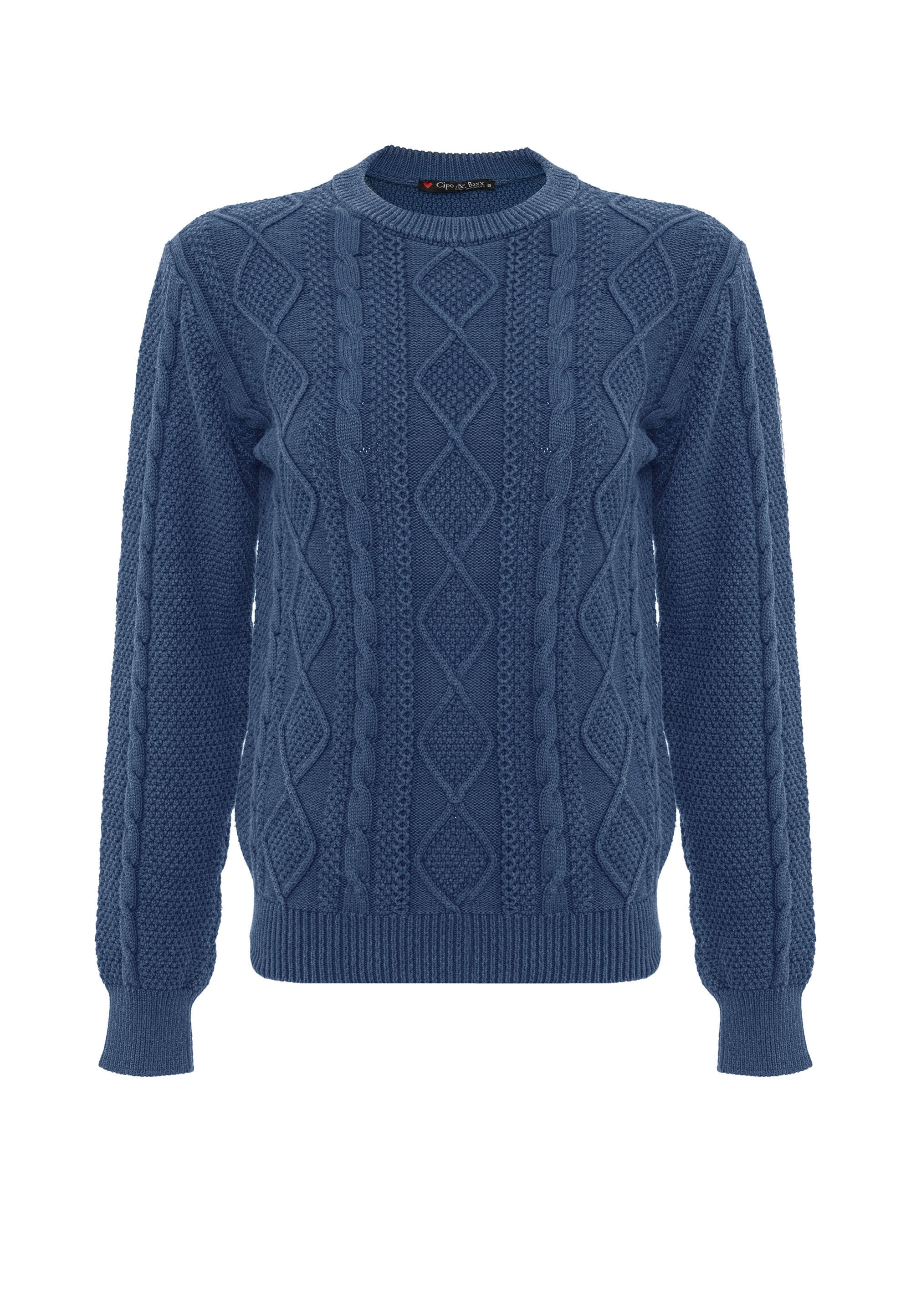 Cipo & Baxx Strickpullover »WP267« 1 mit Zopfmuster