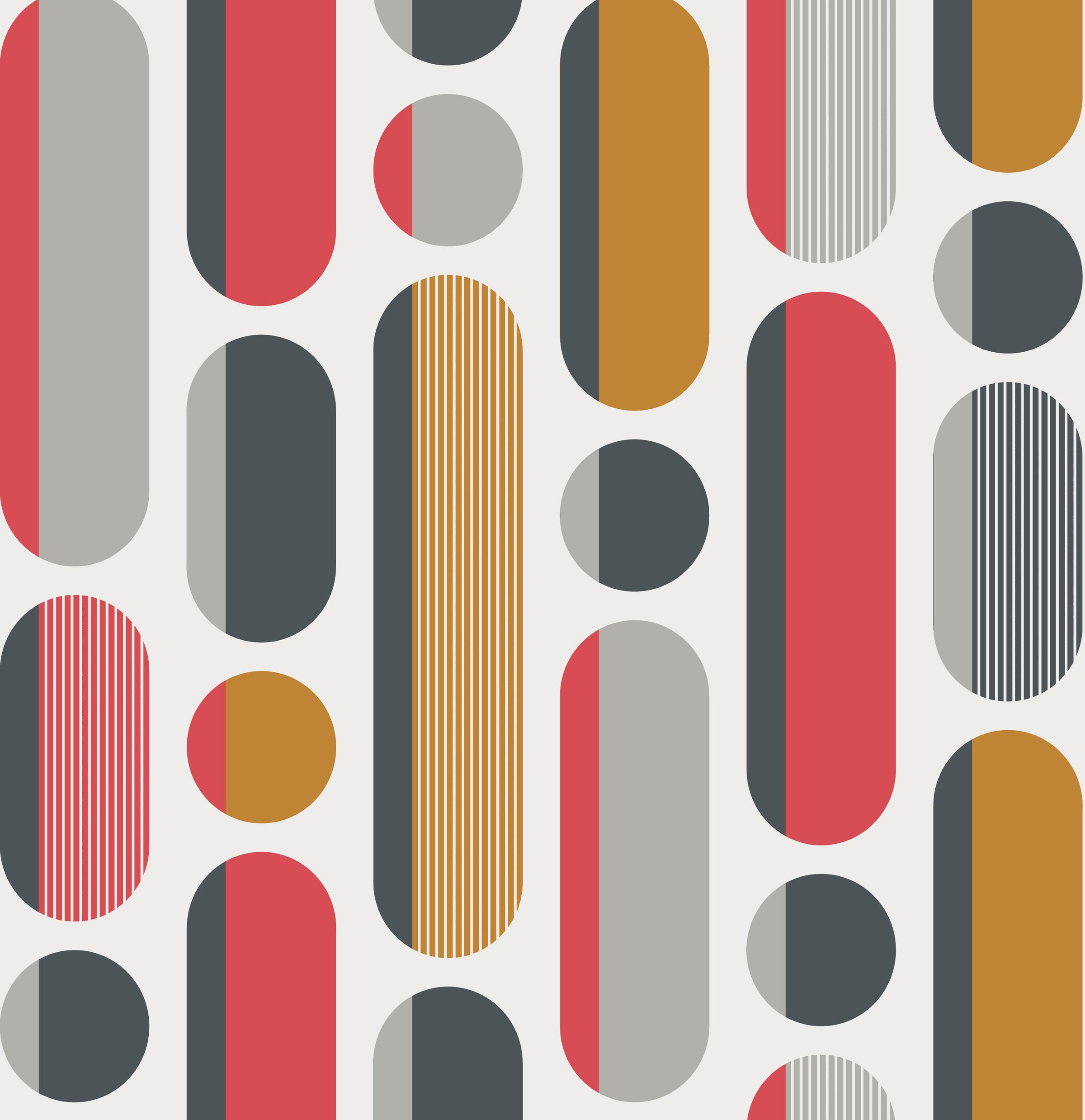 Envy Morse Rose / Sage Geometric Wallpaper in Grey