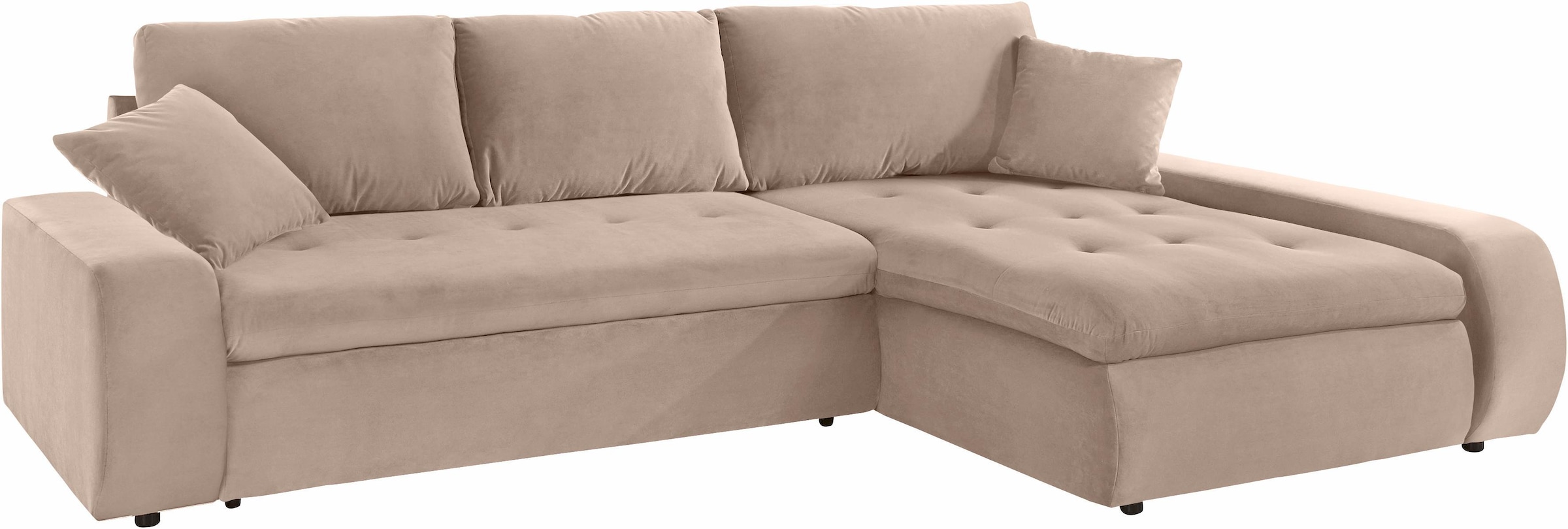 TRENDMANUFAKTUR Ecksofa »Indie II, tolle Detailverarbeitung, bequem und komfortabel im Sitz«, XL und XXL, wahlweise mit Bettfunktion, L-Form