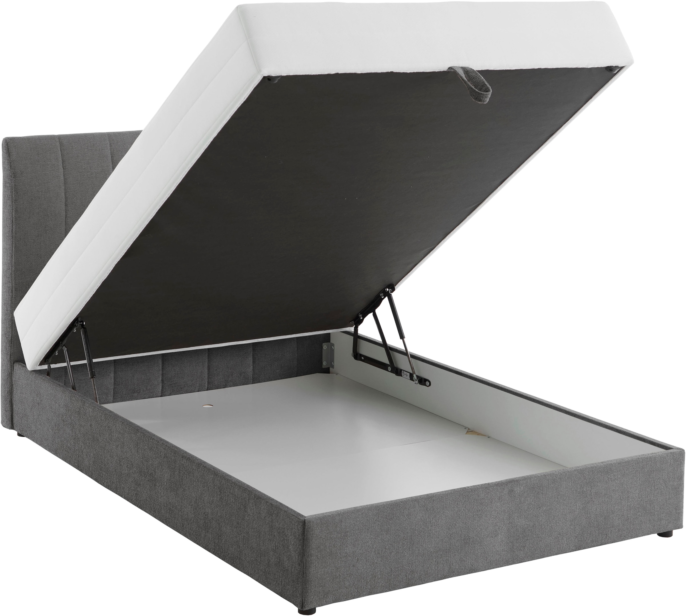 ATLANTIC home collection Boxbett »ALISIA«, mit Taschenfederkern, Bettkasten und Kissenrolle im Originalbezug