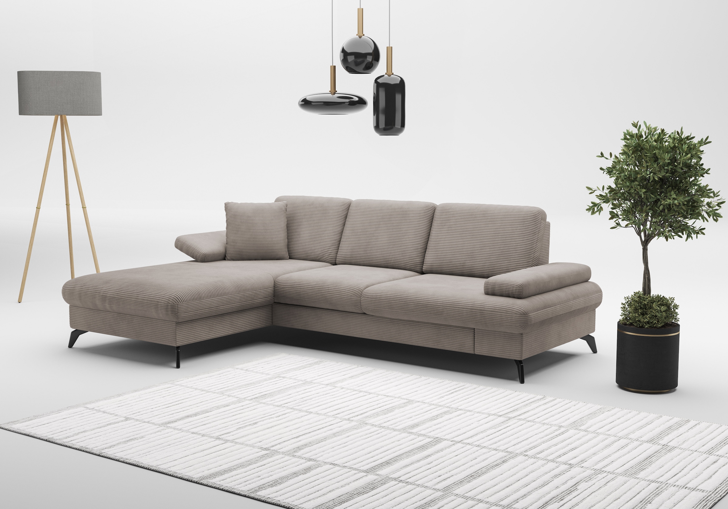 sit&more Ecksofa "Morris Jubi L-Form", inkl. Armteilfunktion und 1 Zierkiss günstig online kaufen