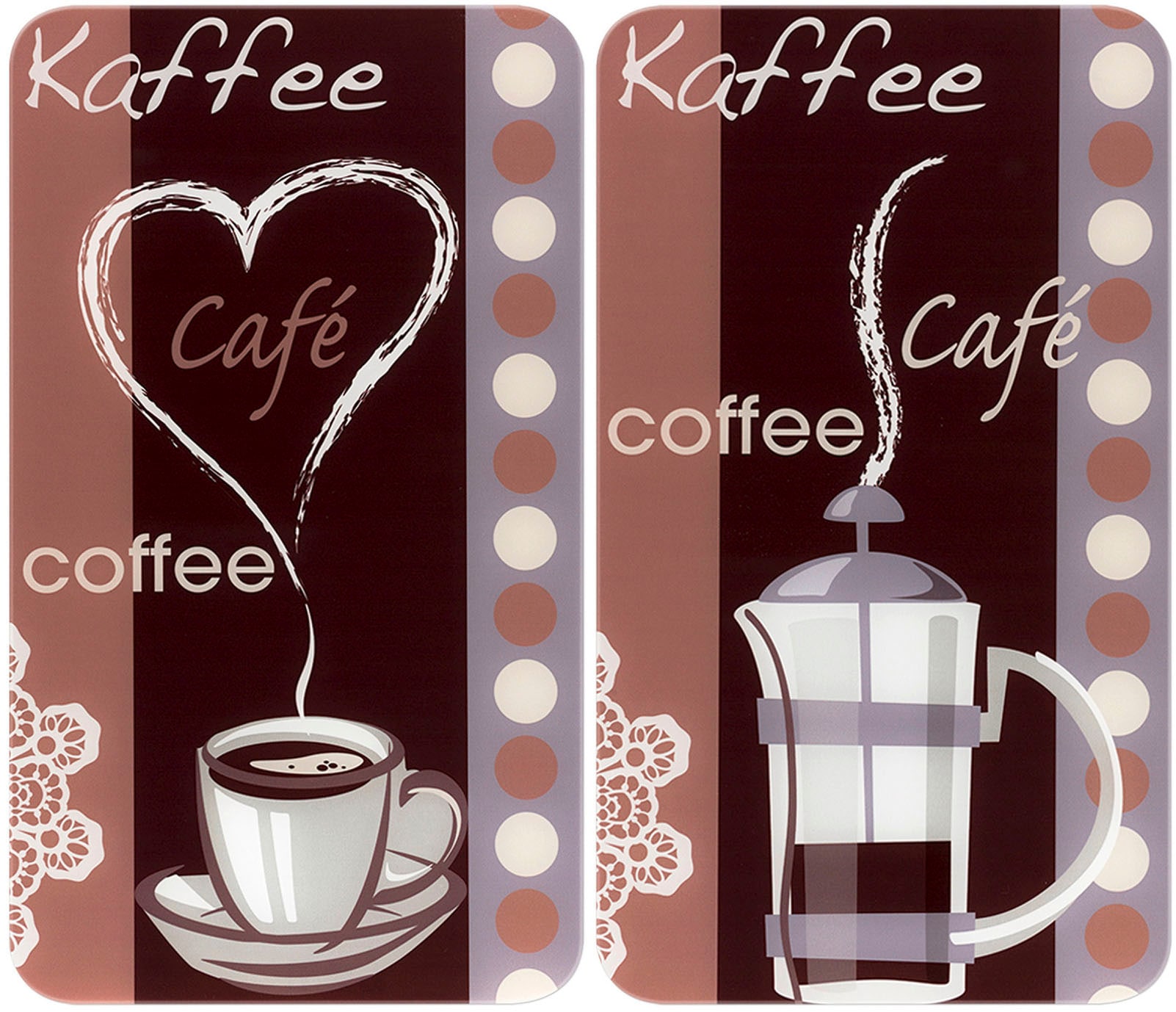 WENKO Herd-Abdeckplatte "Universal Modell Kaffeeduft", (Set, 2 tlg.), Herda günstig online kaufen