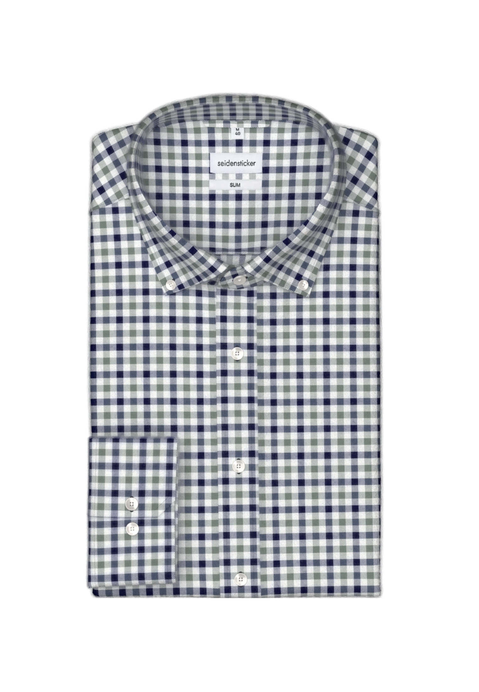 seidensticker Flanellhemd »Shaped«, Shaped Langarm Button-Down-Kragen Karo
