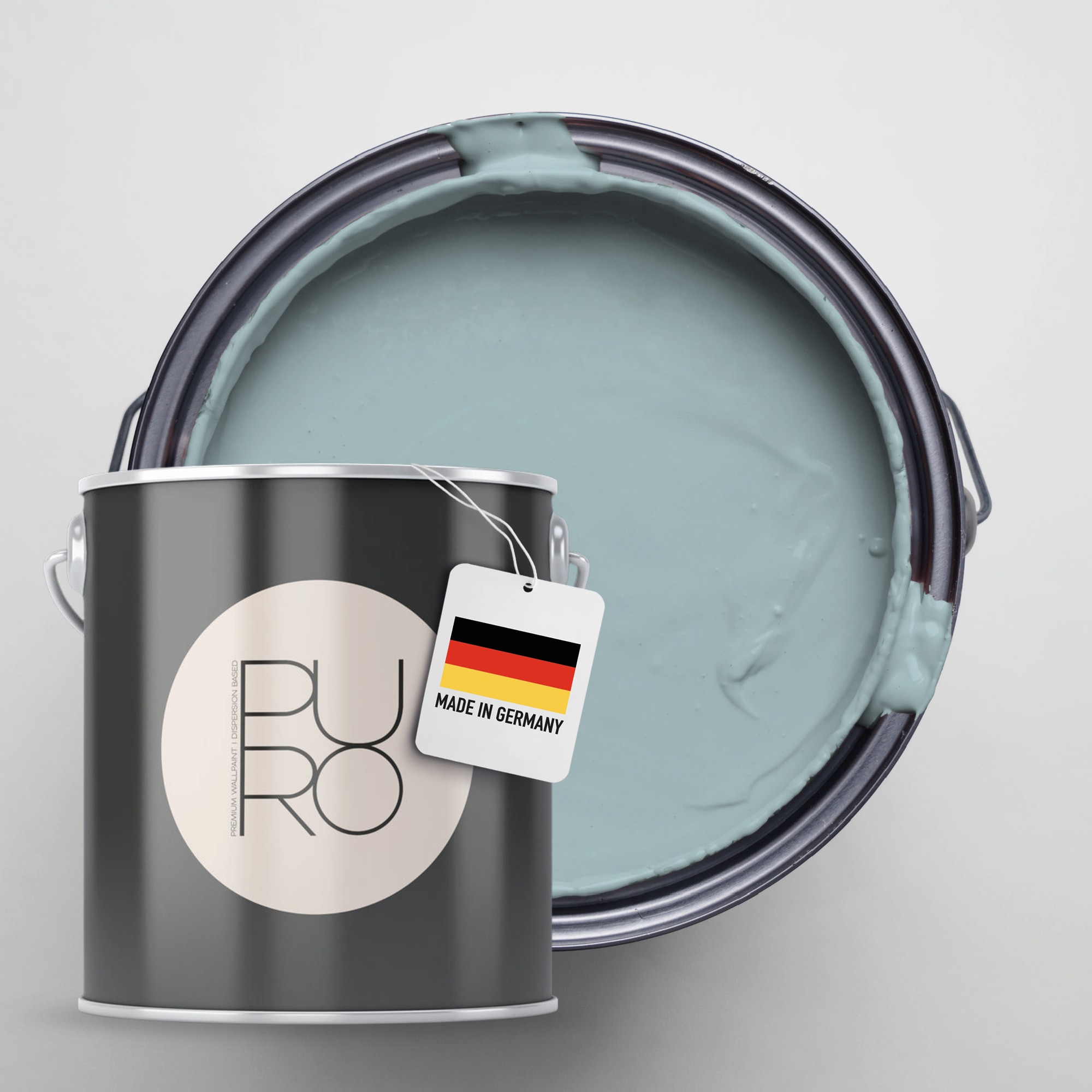 A.S. Création Wandfarbe "Premium Innenwandfarbe PURO Tuchmatt bluish petrol" ideal für Wohnzimmer, Schlafzimmer, Flur und Küche, Farbwelt Blau