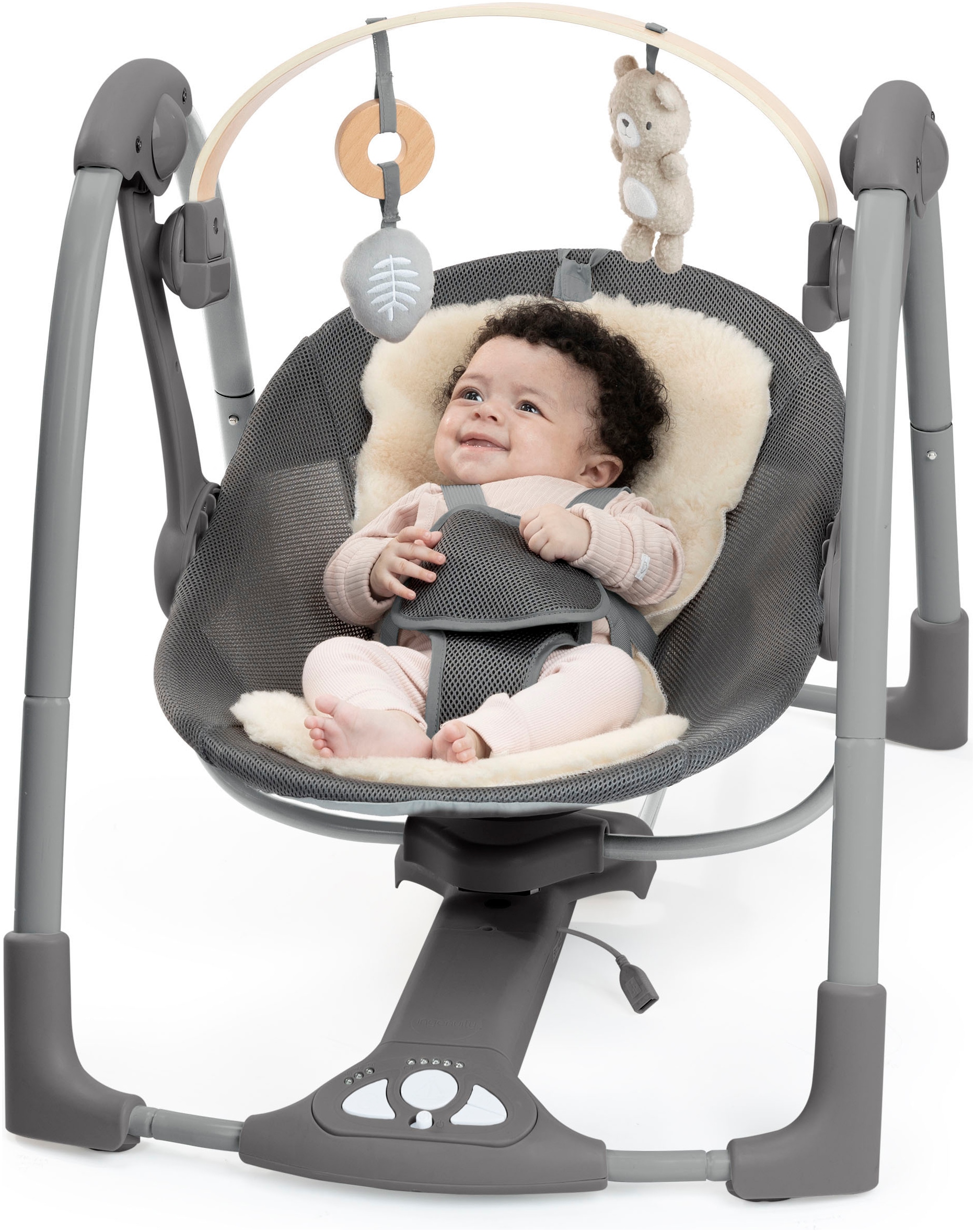 ingenuity Babywippe »Every Season™ Swing 'n Go Portable Swing™ - Wesley™«, bis 9 kg, mit Musik und Geräuschen