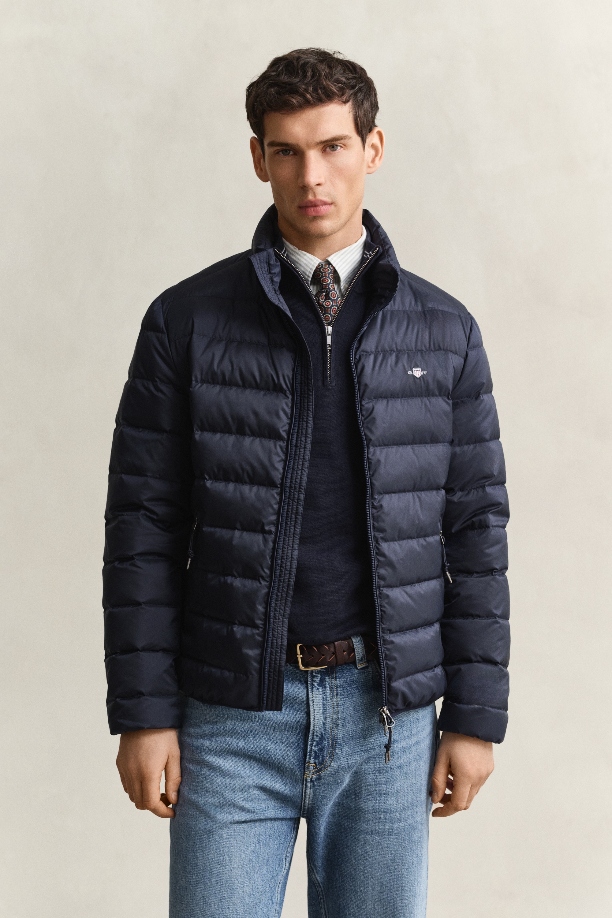 Gant Steppjacke "LIGHT DOWN JACKET" ohne Kapuze Regular fit mit Stehkragen