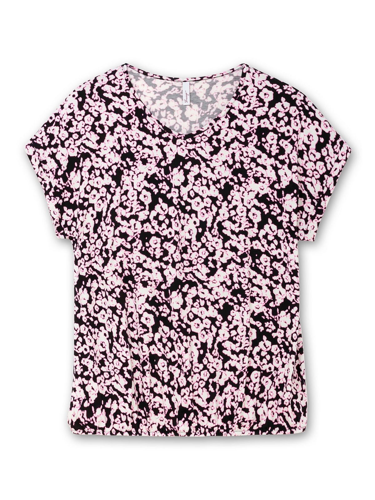 Sheego T-Shirt »Große Größen«, mit Blumendruck und Saum-Gummizug