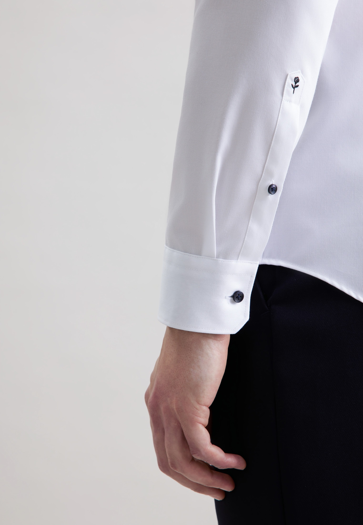Seidensticker Schwarze Rose Chemise Homme Blanc Taille S 3