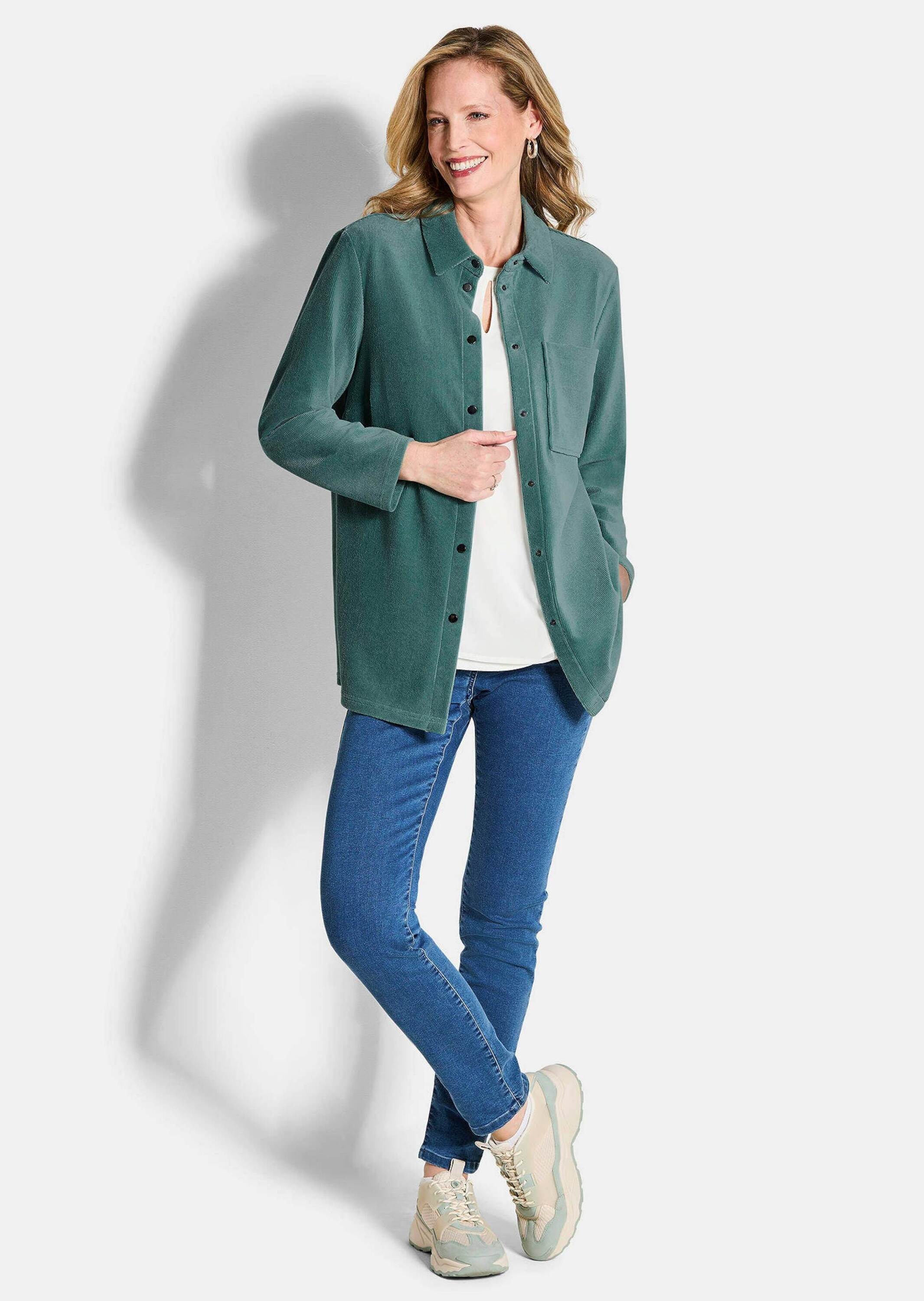 GOLDNER Kurzjacke "Kurzgröße Weiche Hemdbluse mit Stretchkomfort" günstig online kaufen