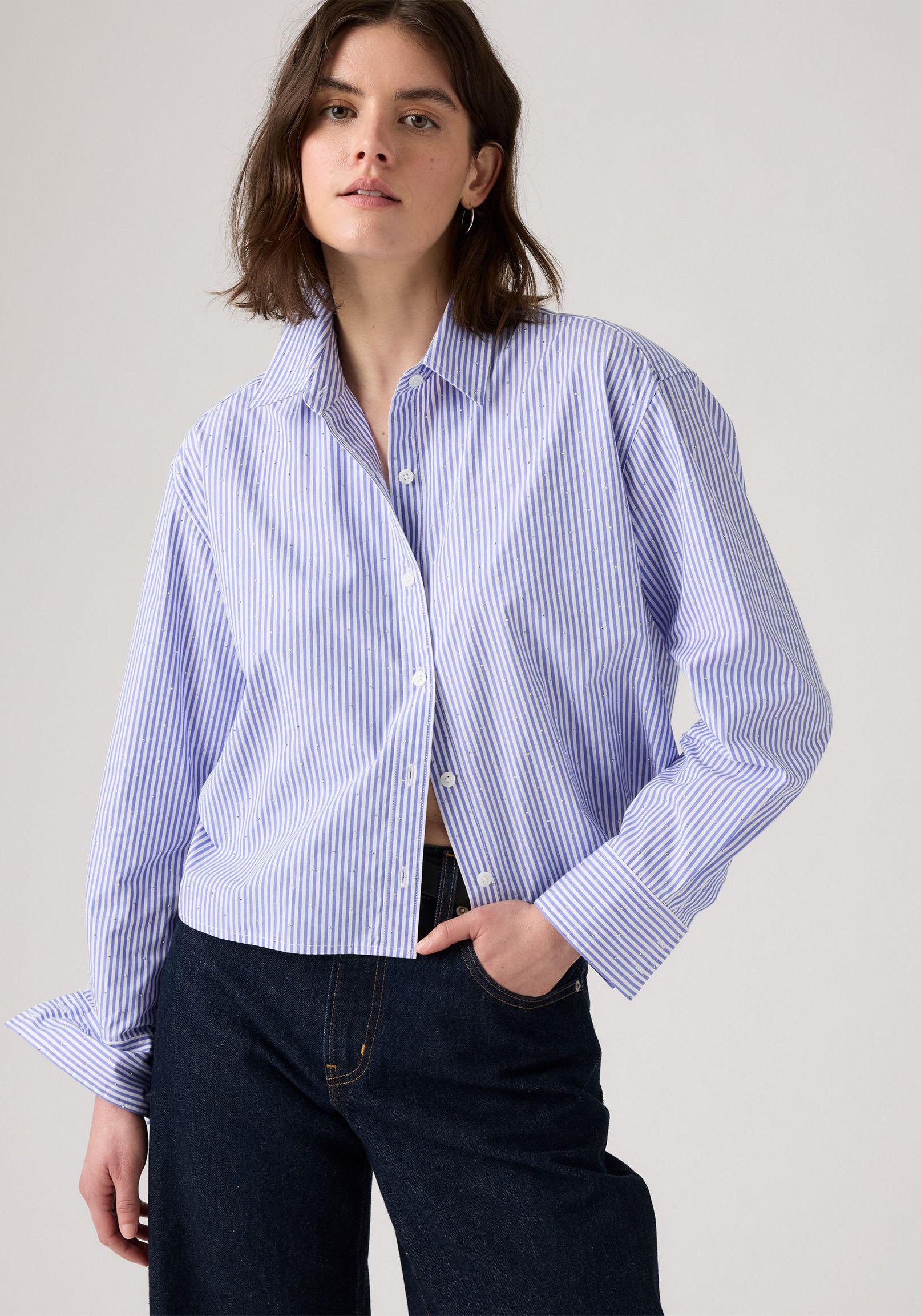 Levis Hemdbluse "CROPPED HARLIE SH", Klassischer Hemdblusenkragen günstig online kaufen