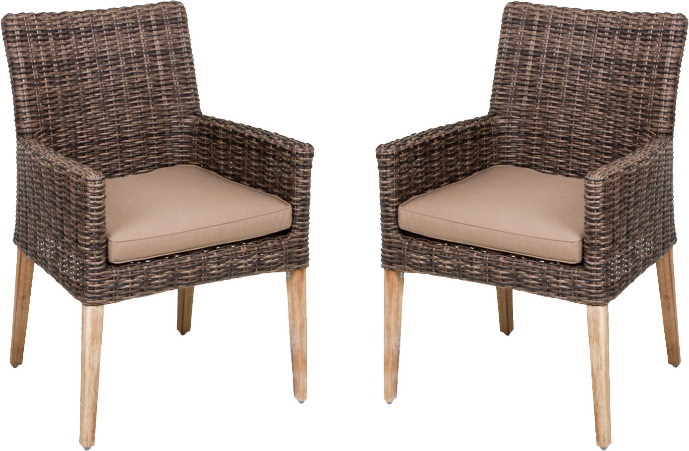 Garden Pleasure Garten-Essgruppe », Tischgruppe »FREMONT/NORVELL Set 01««, (Set), 4 Sessel, Tisch LxB: 110x110 cm, inkl Auflagen