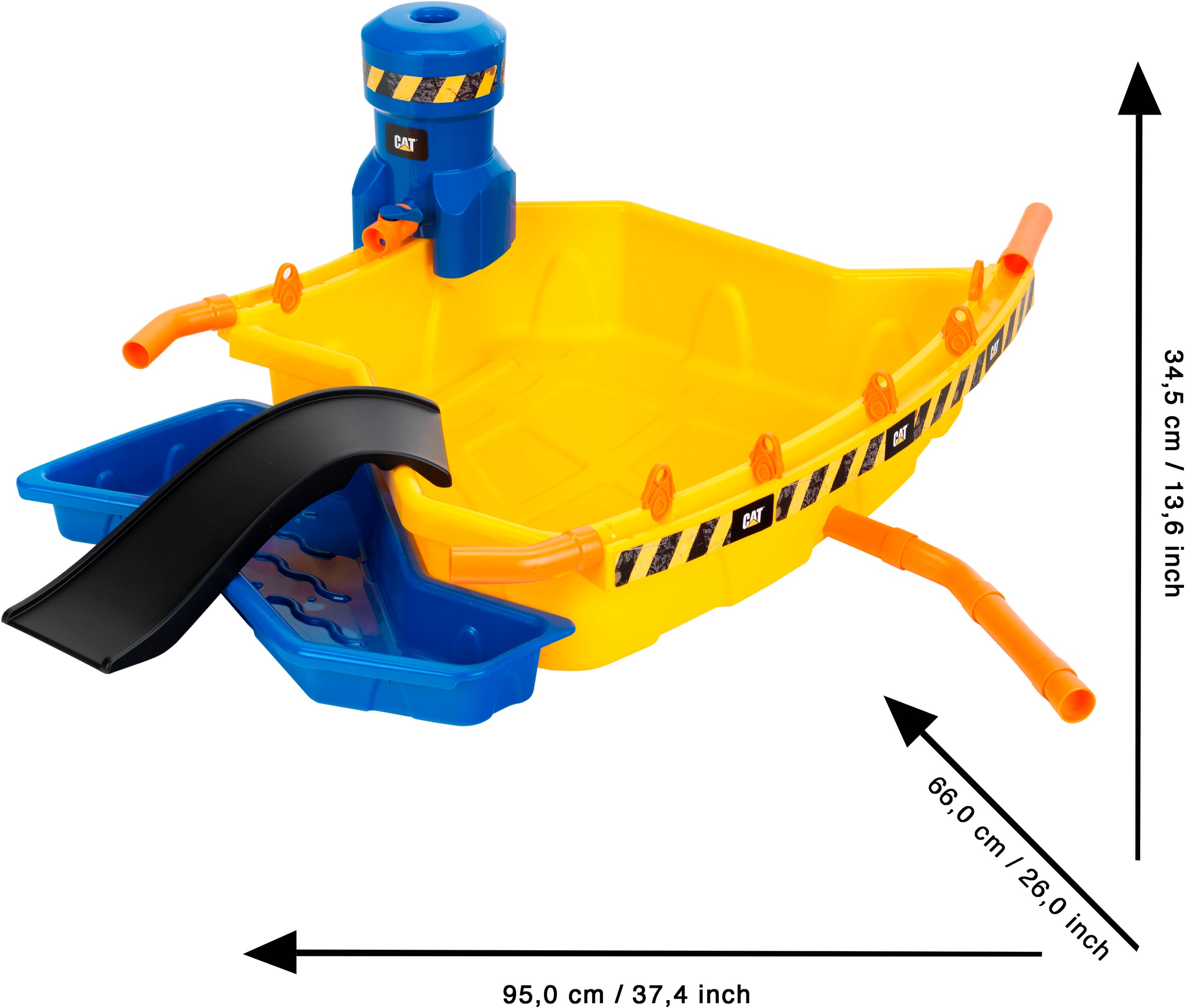 Klein Spielzeug-Radlader »Caterpilar CAT Sandbaustelle Mega«, (Set, 28 tlg.), mit 3 Cat® Fahrzeugen; Made in Germany