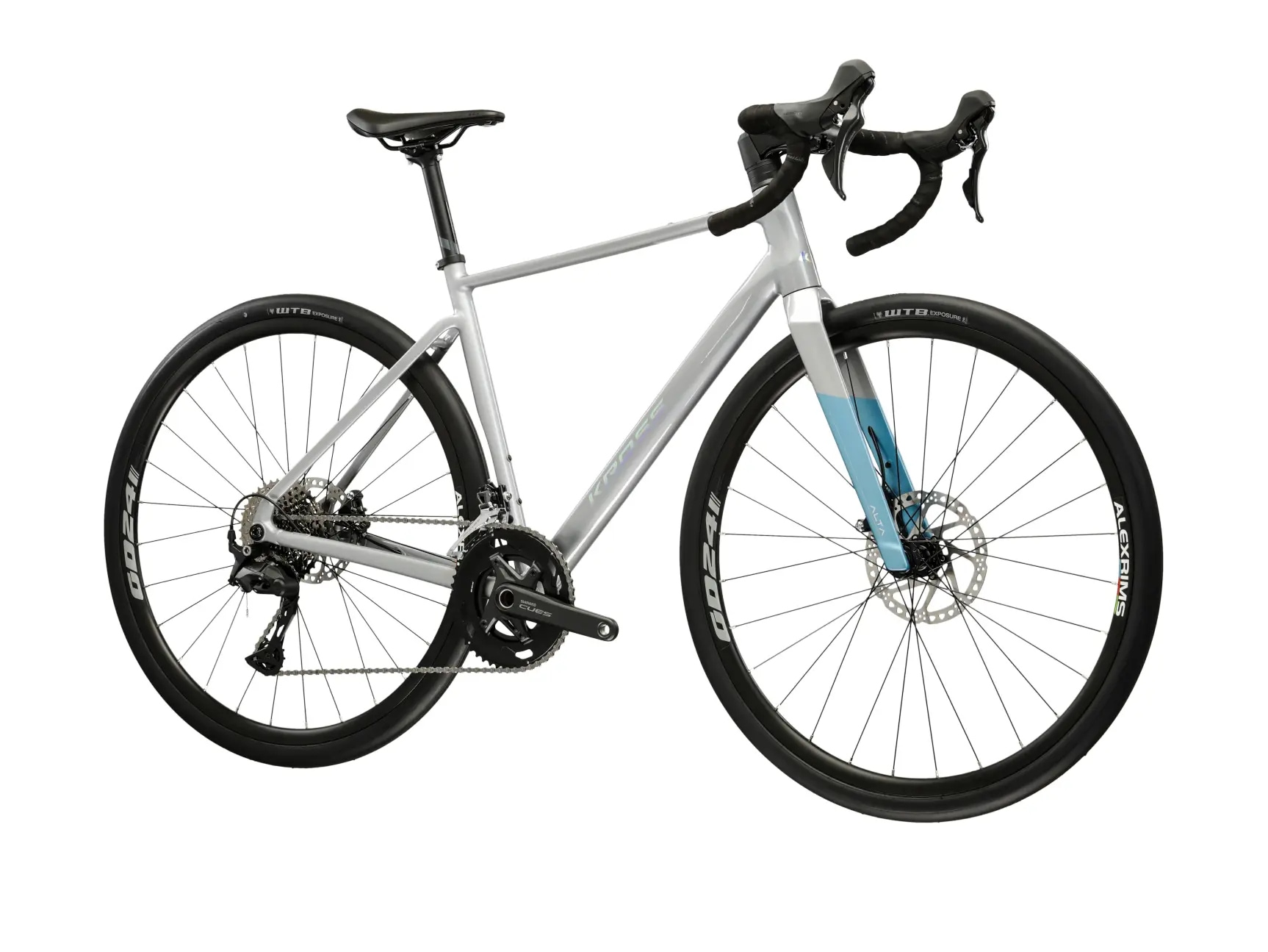 Kross Gravelbike »KROSS Gravelbike Alta 2.0 28" silver 20 Gänge Gabel aus Carbon 2026« 18 Gang Shimano CUES U3020 Schaltwerk Kettenschaltung Carbon aus Gabel
