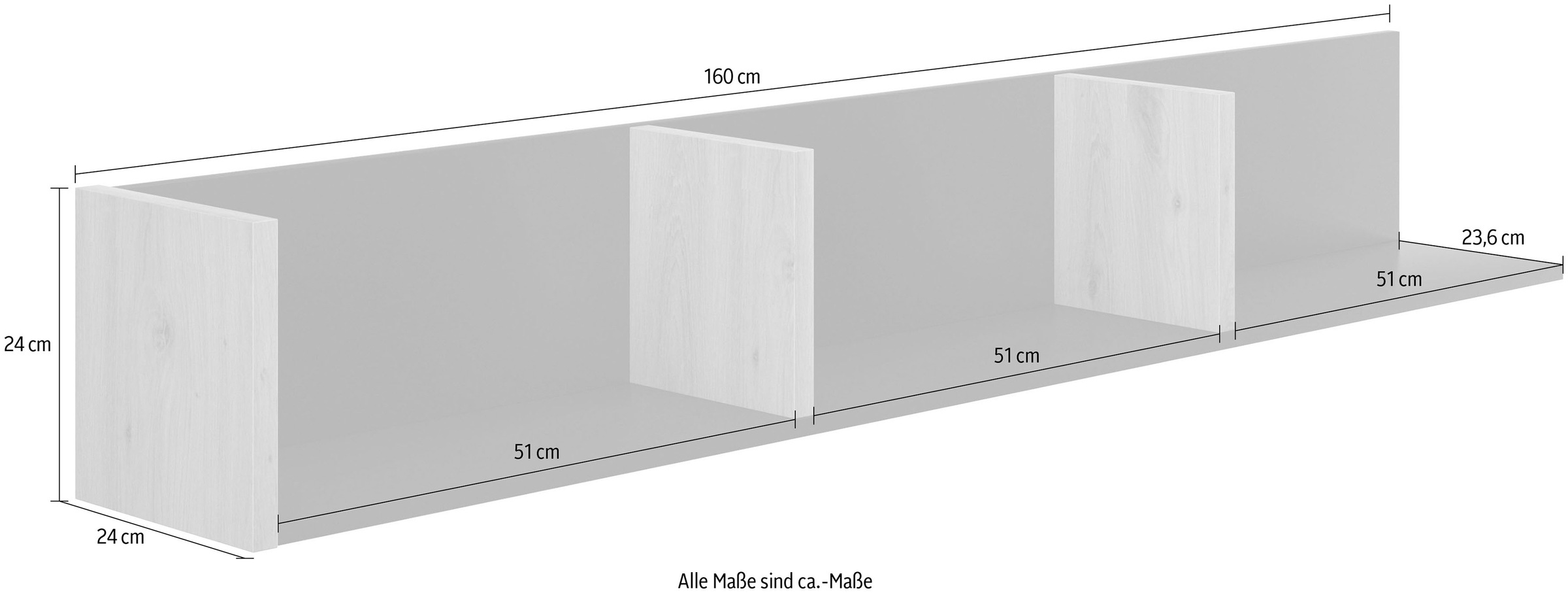 | Gami 3 (1 BAUR bestellen St.), »RAFAEL«, Wandregal Nischen