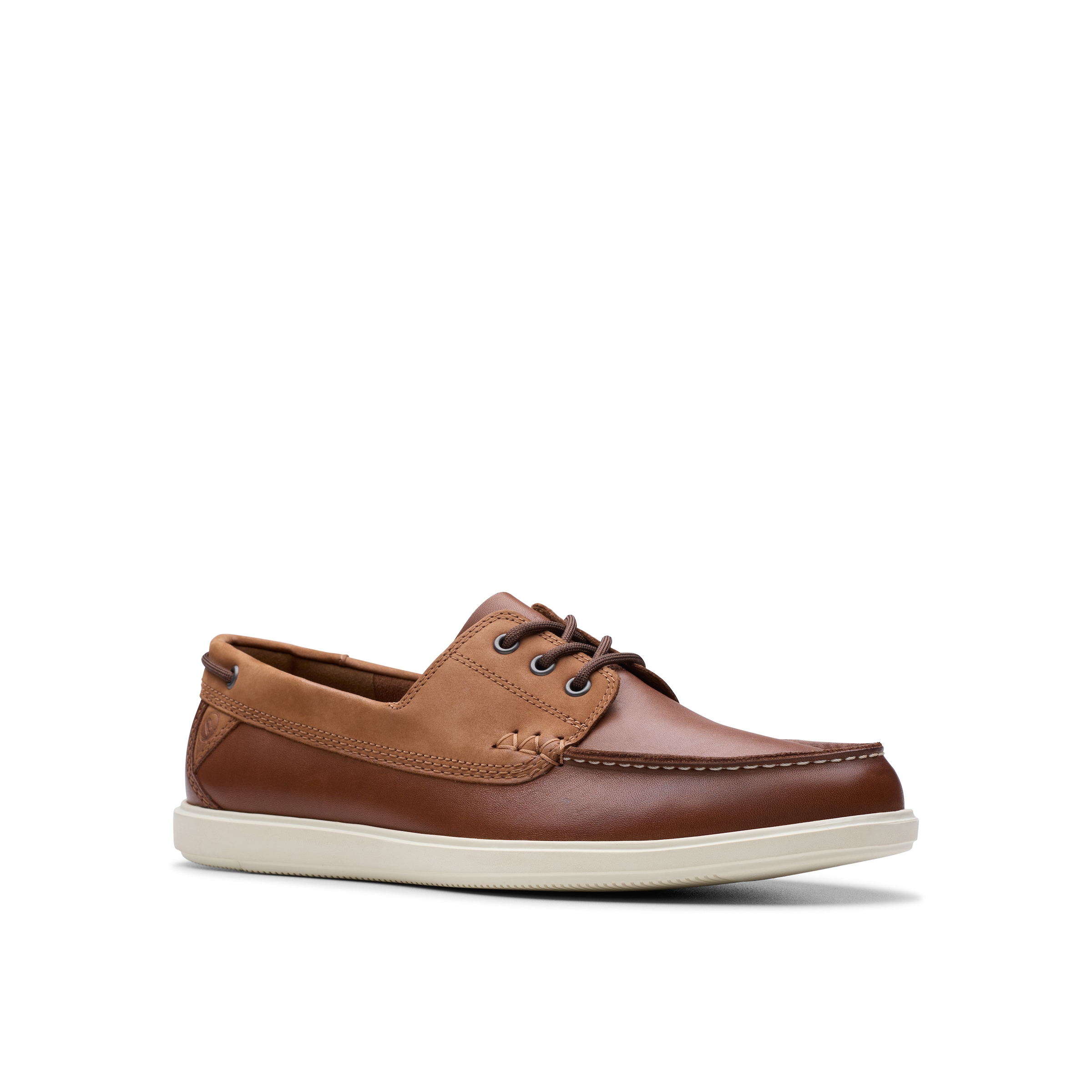Clarks Schnürschuh »Bratton Boat«, Bootsschuh, Mokassin, Slip-On Sneaker mit Ziernaht
