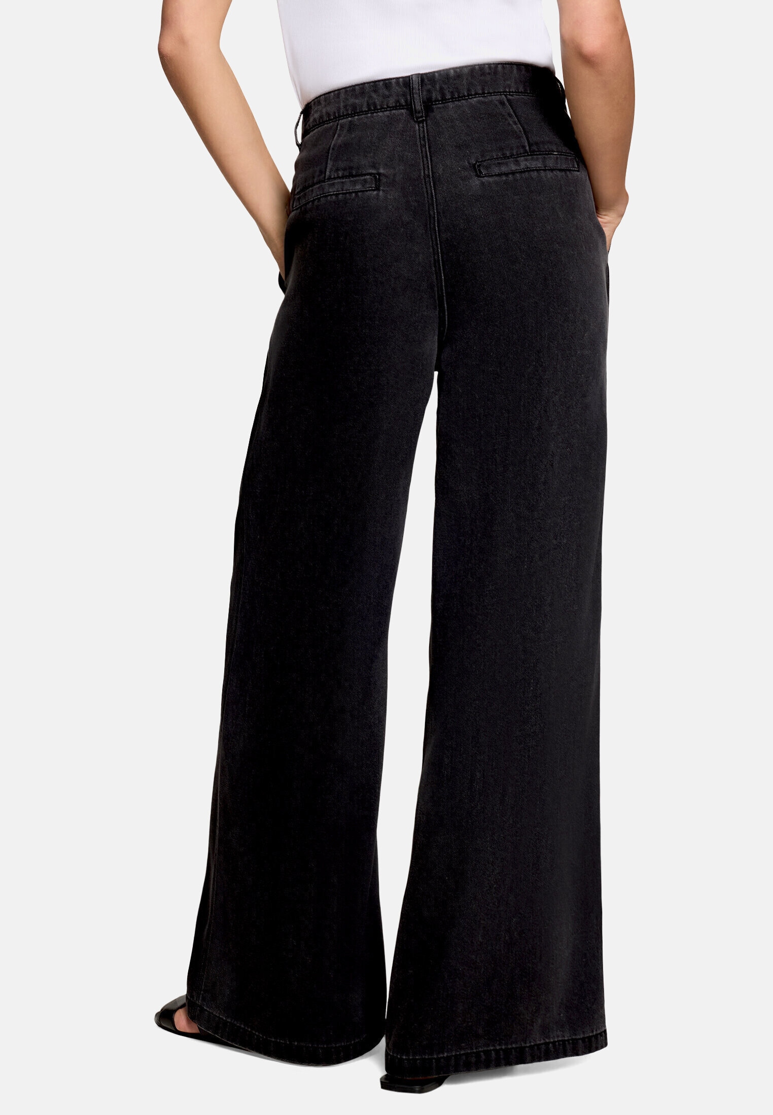 Zero Stoffhose »Damen mit weitem Bein«  Schnallen