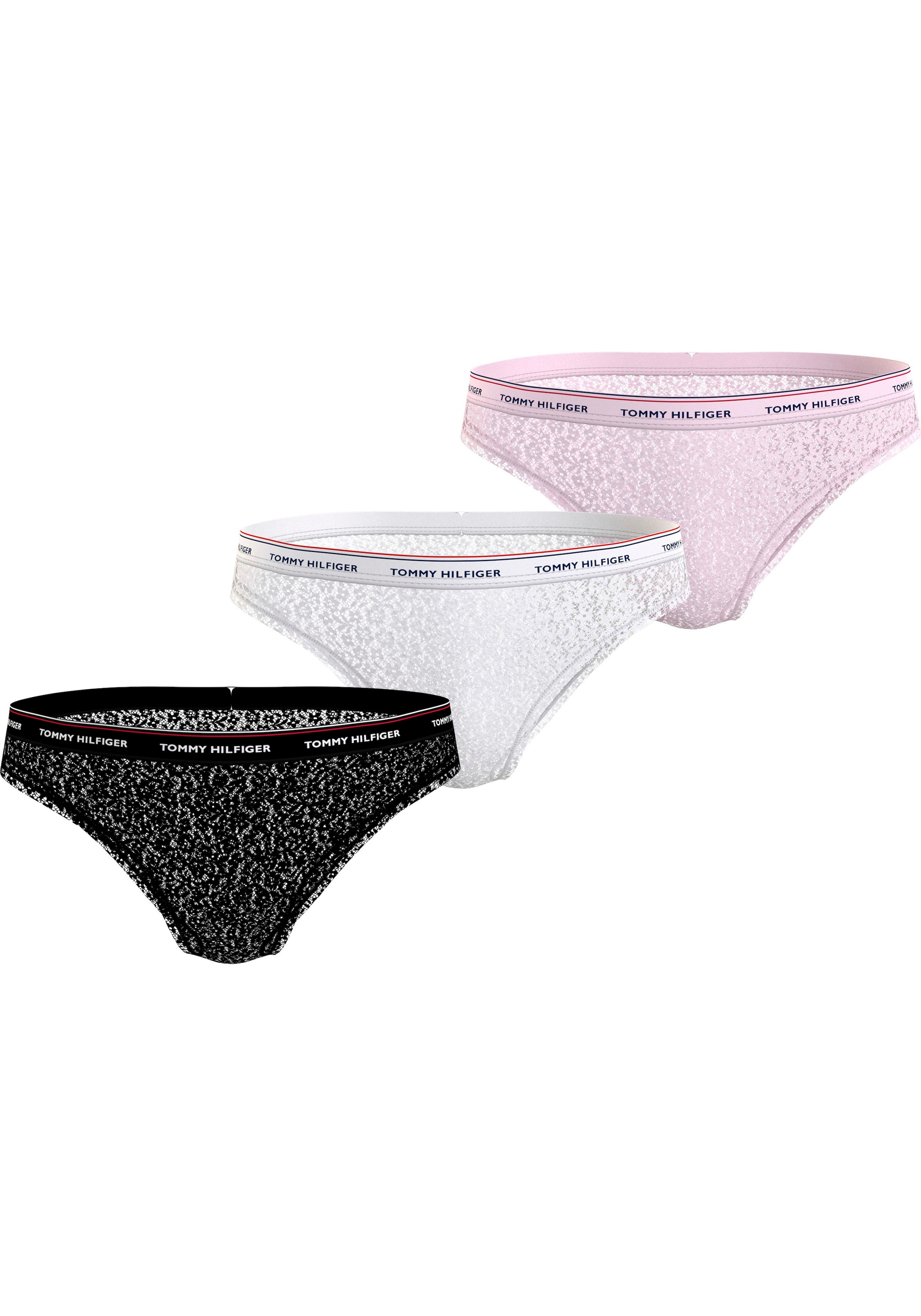 Tommy Hilfiger Underwear Bikinislip »3 PACK BIKINI LACE (EXT SIZES)«, (Packung, 3er-Pack), mit Tommy Hilfiger Logobund