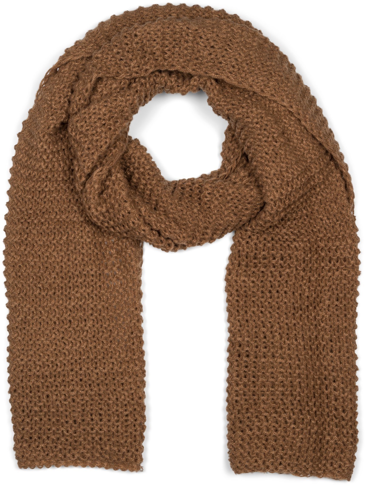 styleBREAKER Strickschal "Langer Strick Schal mit Wellen Strickmuster" 1 Stk.