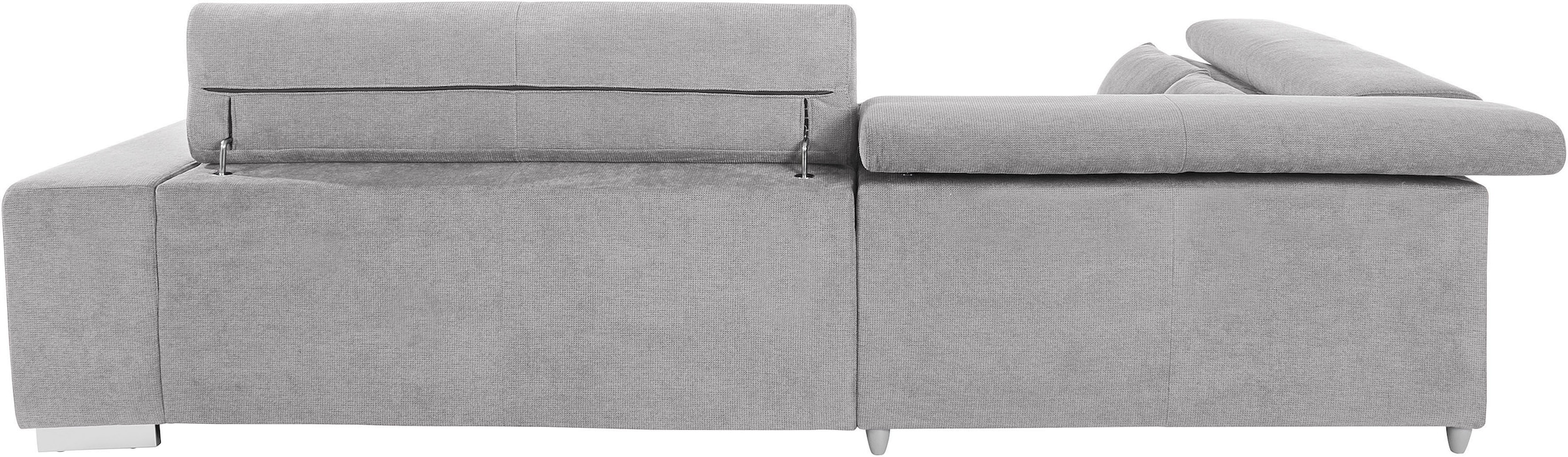 COTTA Ecksofa »Orion L-Form«, mit Ottomane, inklusive verstellbarer Kopfstützen und 5 Nierenkissen